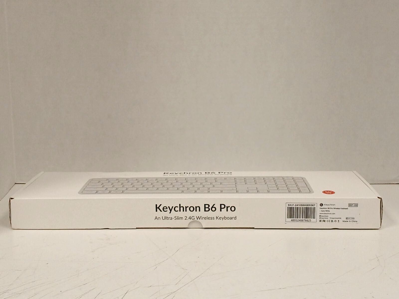 Keychron B6 Pro An Ultra-Slim 2.4G Wireless Keyboard, White