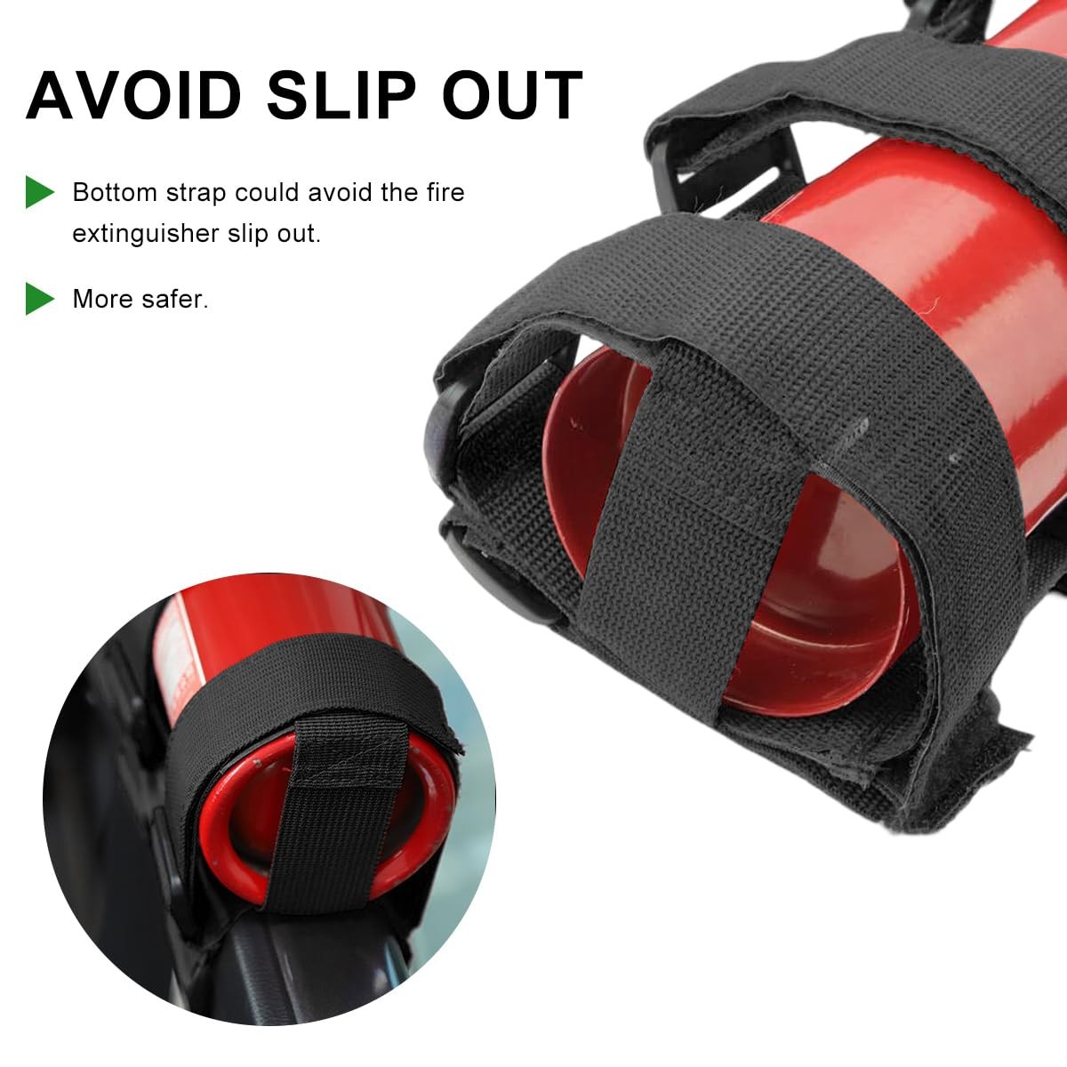 Adjustable Fire Extinguisher Holder Roll Bar Strap Bracket Mount with U Bolt