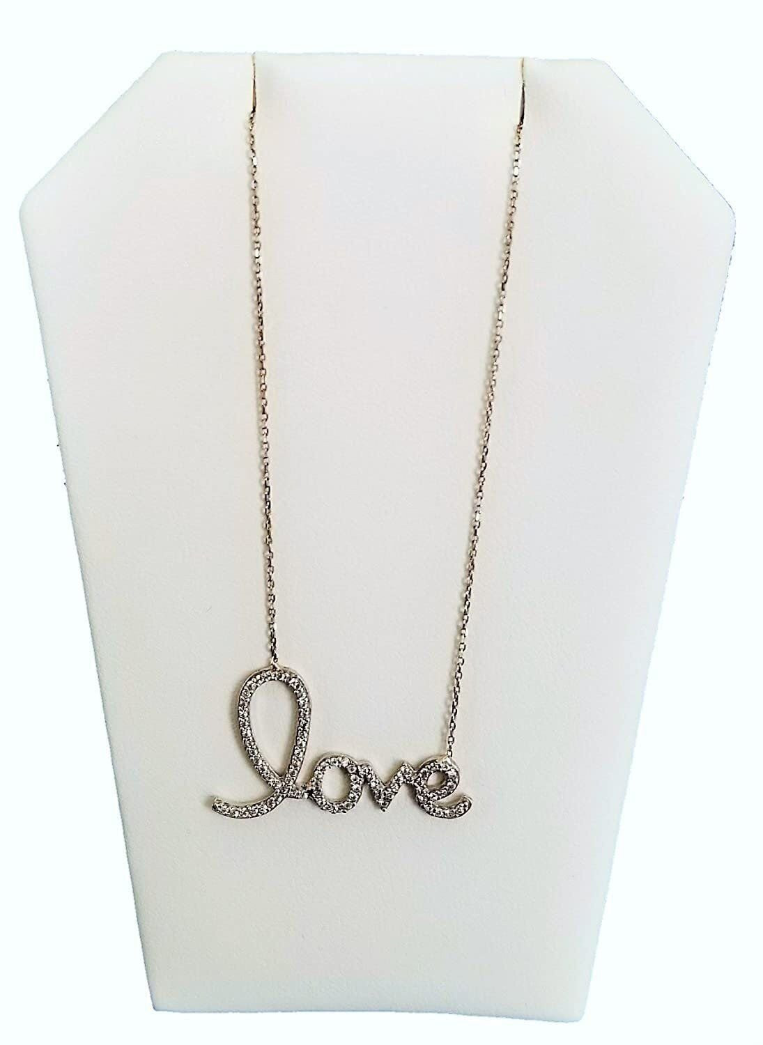 3 Pack Tall Small/Large Pendant Chain Necklace Display Stand, Leaning Earring...