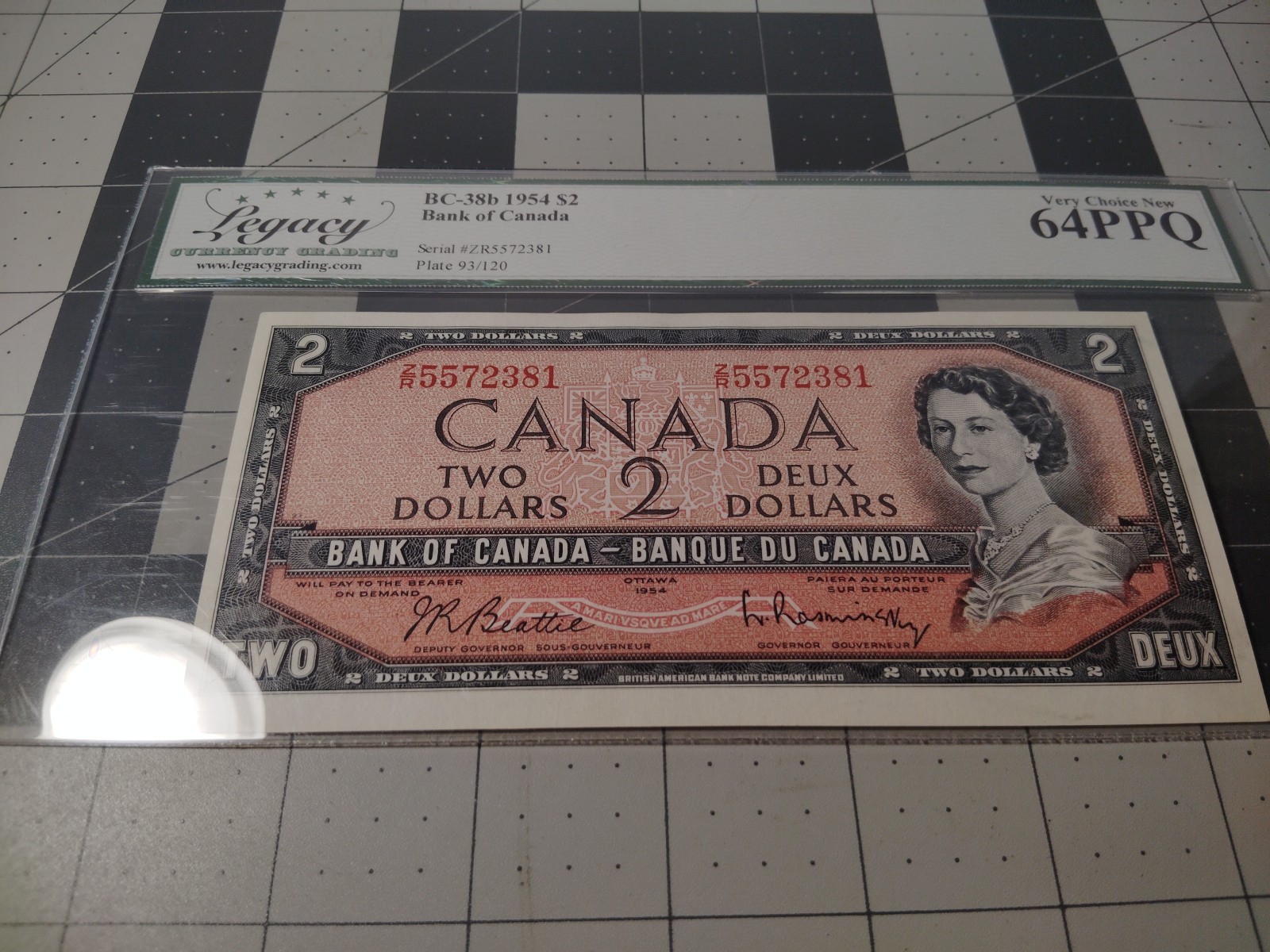 1954 Canada Bank of Canada 2 Dollars BC-38b VERY CHOICE NEW 64 PPQ