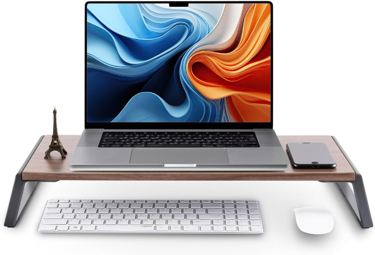LOE Wooden Desk Stand for Monitors Wooden Design Japanese