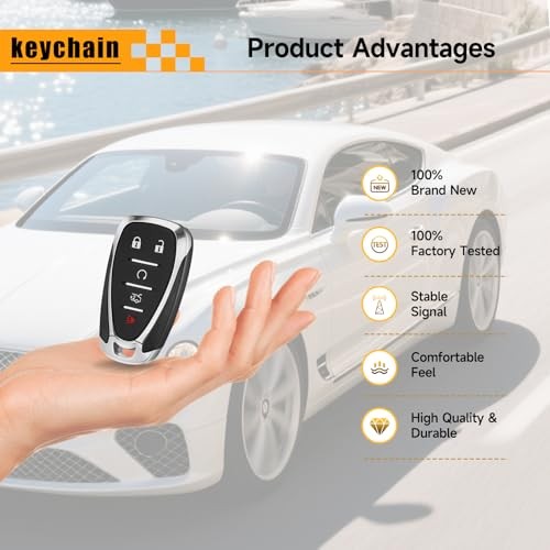 Key Fob Replacement Fits for Chevy Camaro Malibu 2021 2022 2023 2024 Smart Car