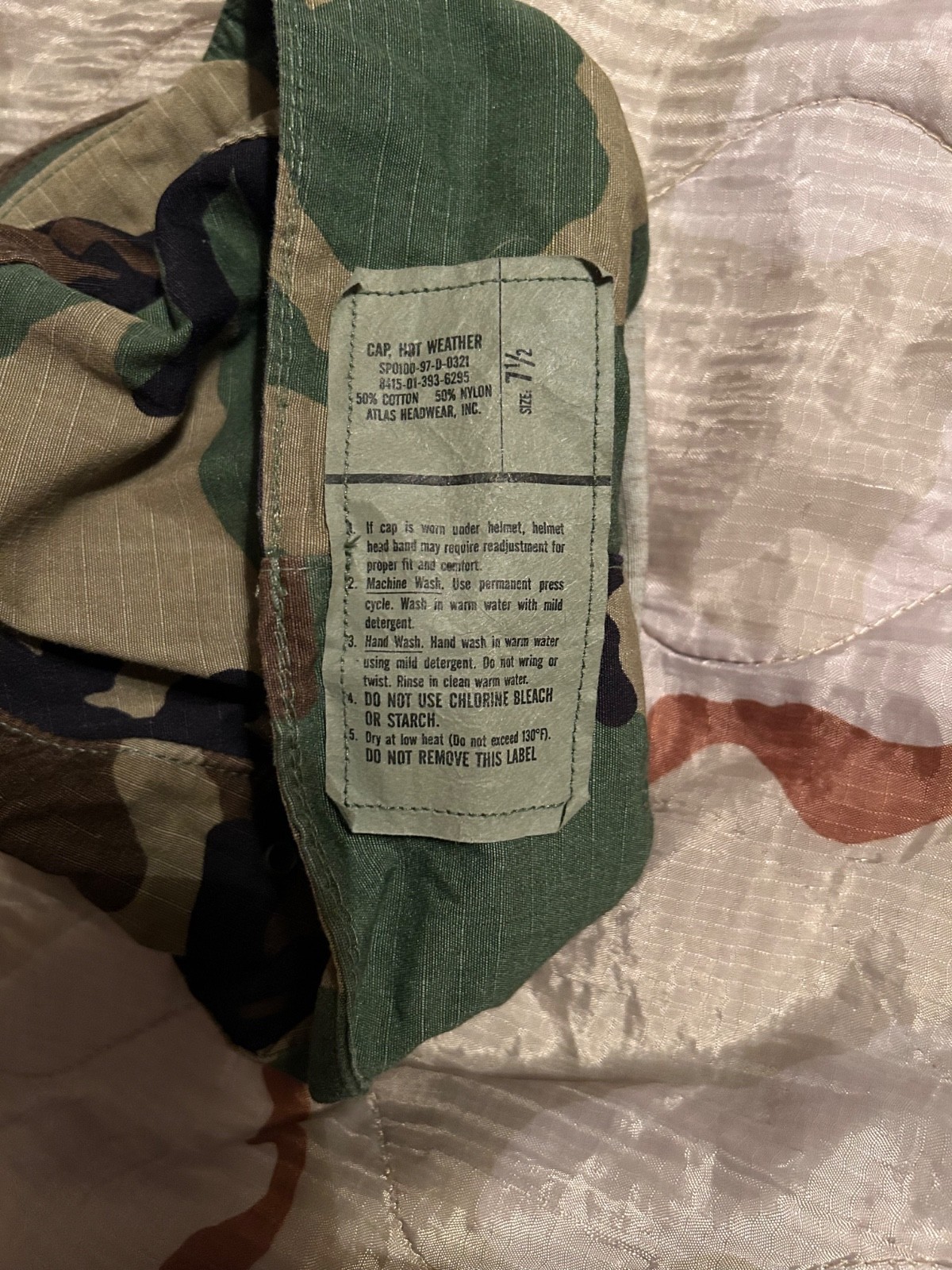 military hot weather hat