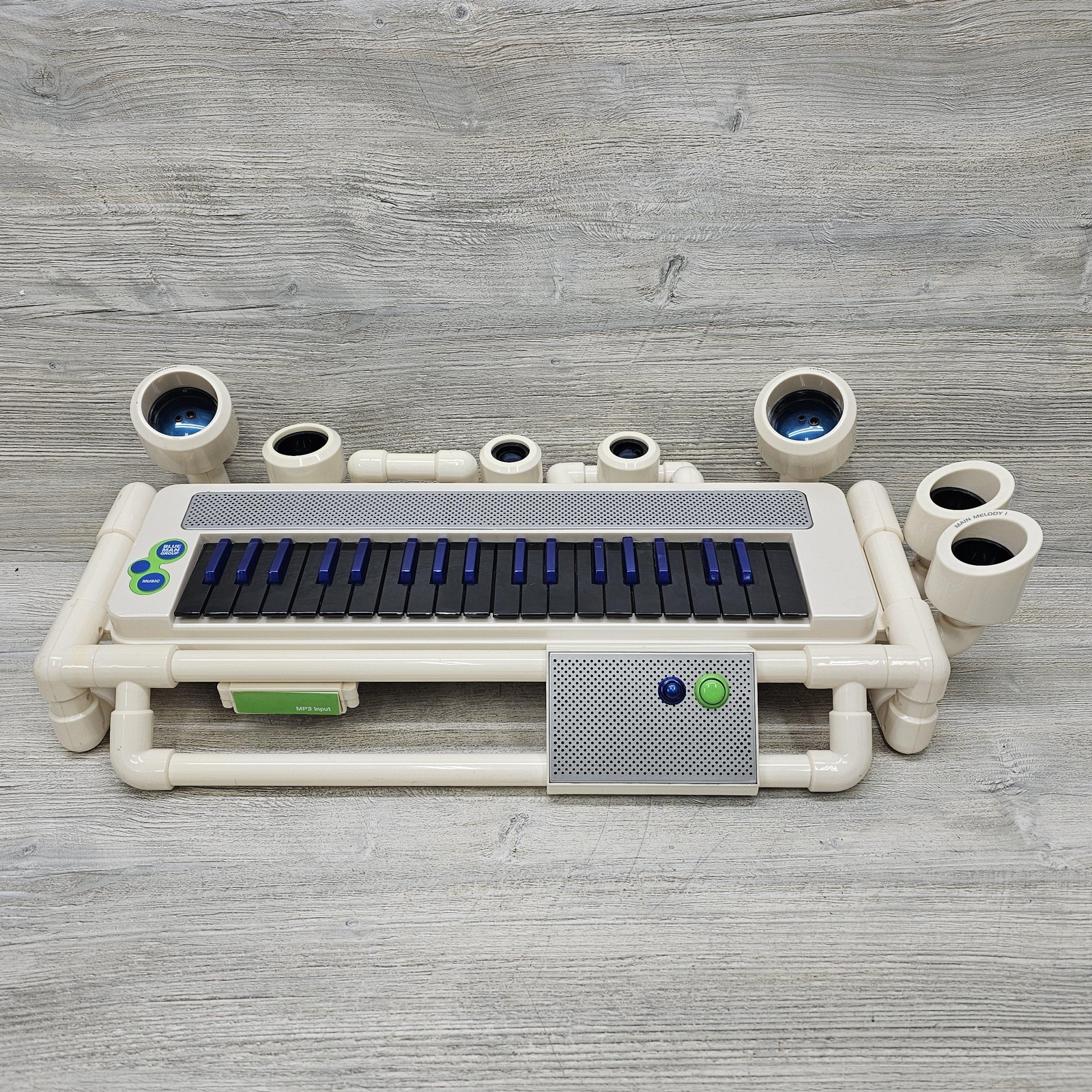 Blue Man Group Electronic PVC Pipe Keyboard Toy Piano MP3 Input Sound FX Tested