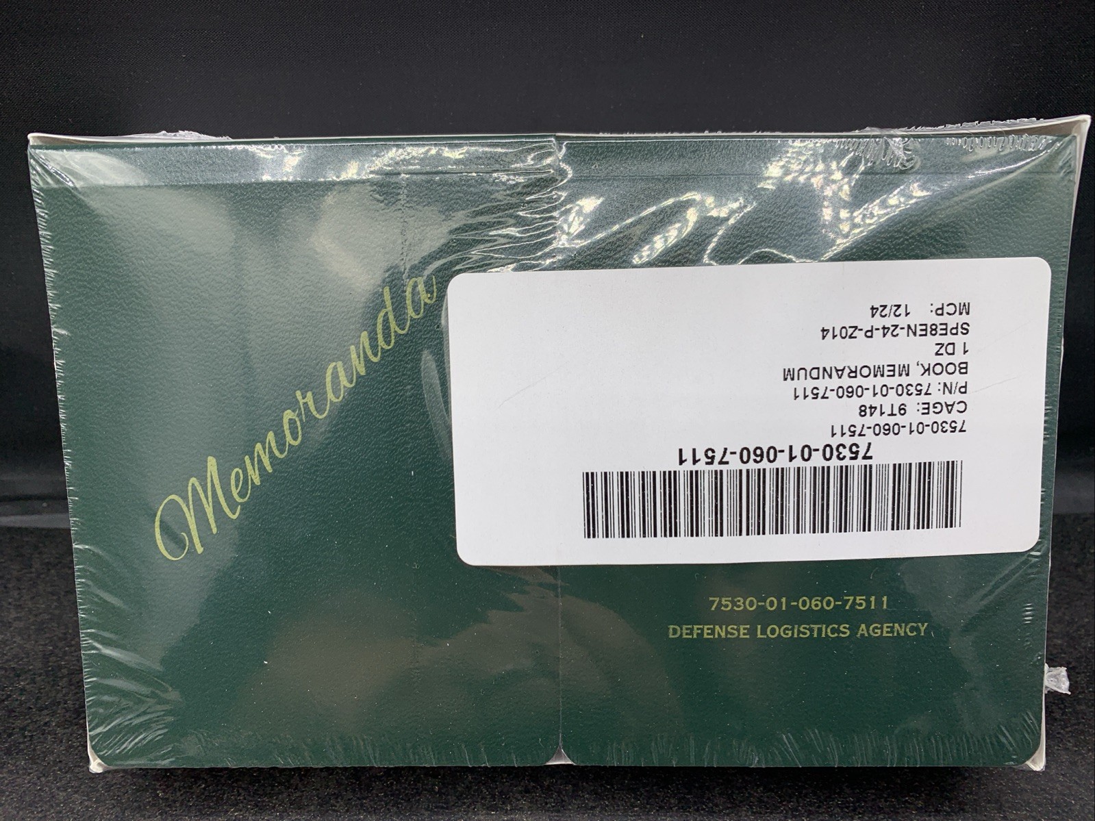 PACK of 12 - Memoranda Green Memo Book 3.5x4.5 NSN 7530-01-060-7511