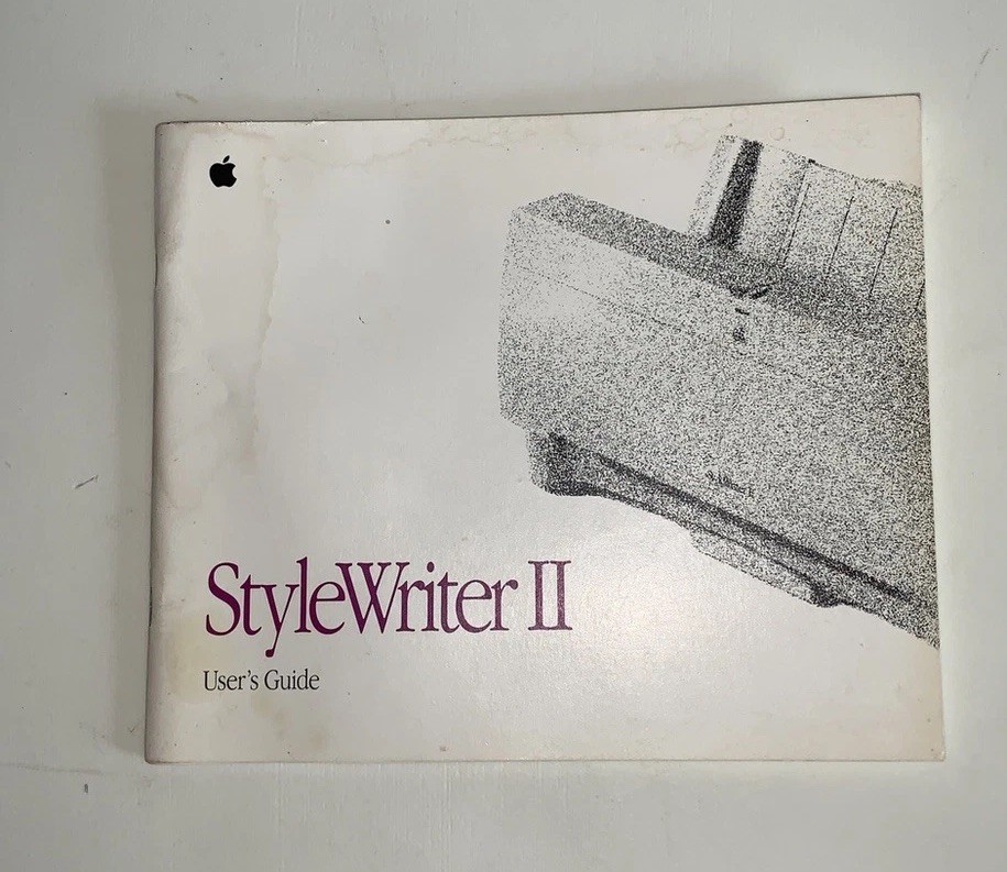 Vintage Macintosh Apple Stylewriter II User's Guide Printed in USA Booklet 90’s
