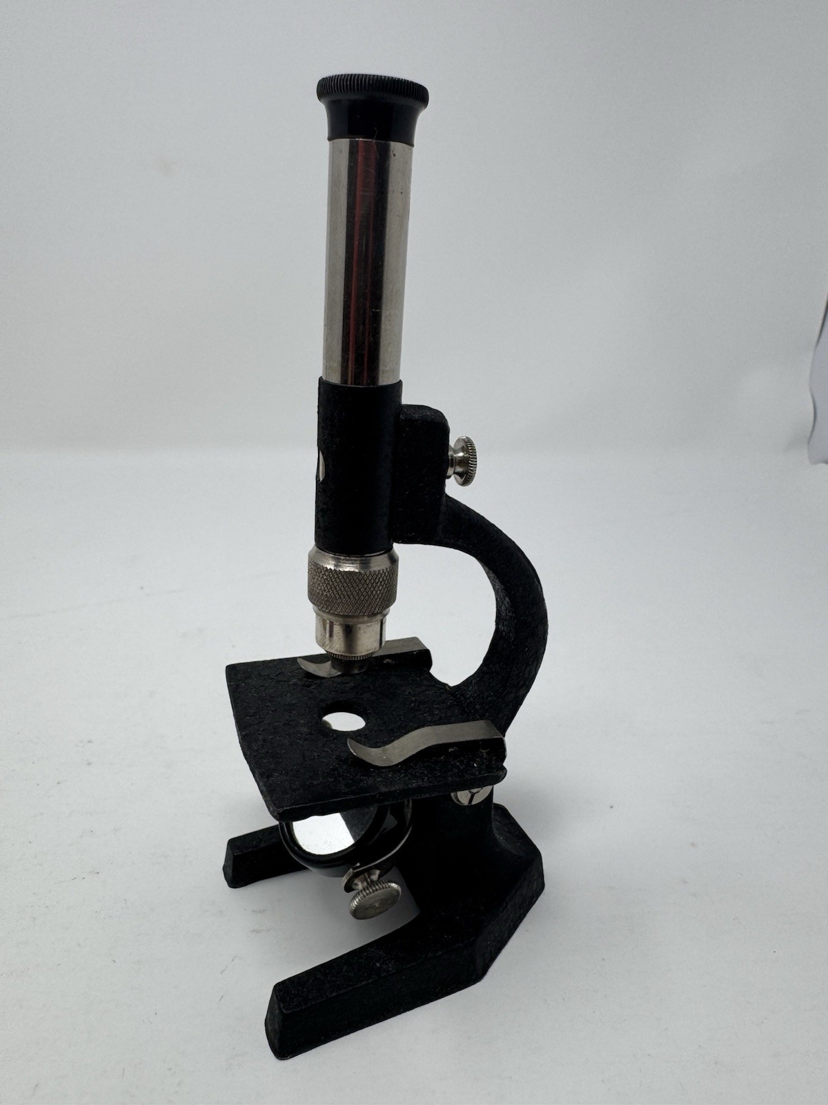 Vintage Student Mini Microscope Reflector W/ Slides And Box