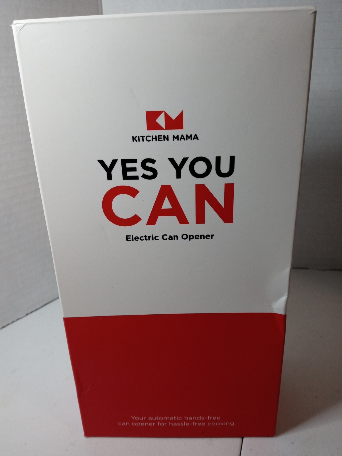 Yes You Can Kitchen Mama Electric Can Opener Tool One Touch RED NEW Open Box