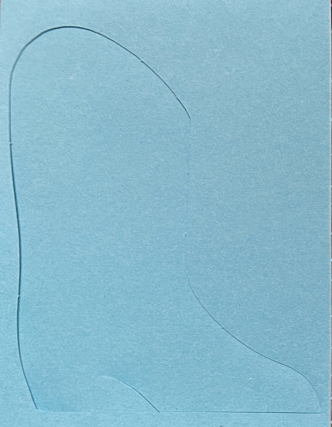 Creative Memories Die Cut  - Cowboy boot - Blue