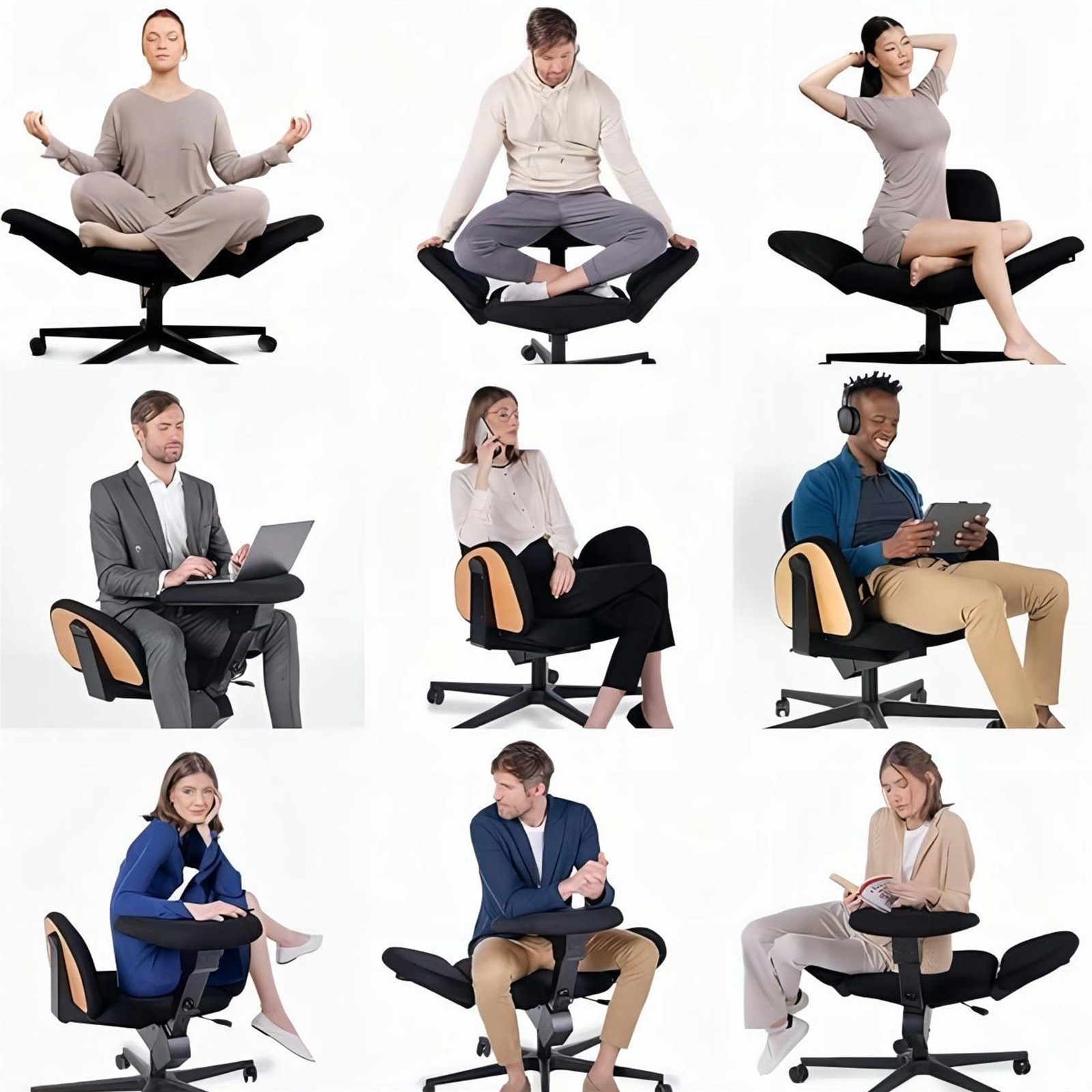 Creativity Multi-functional Meditation Cross Legged Home movable Office chair