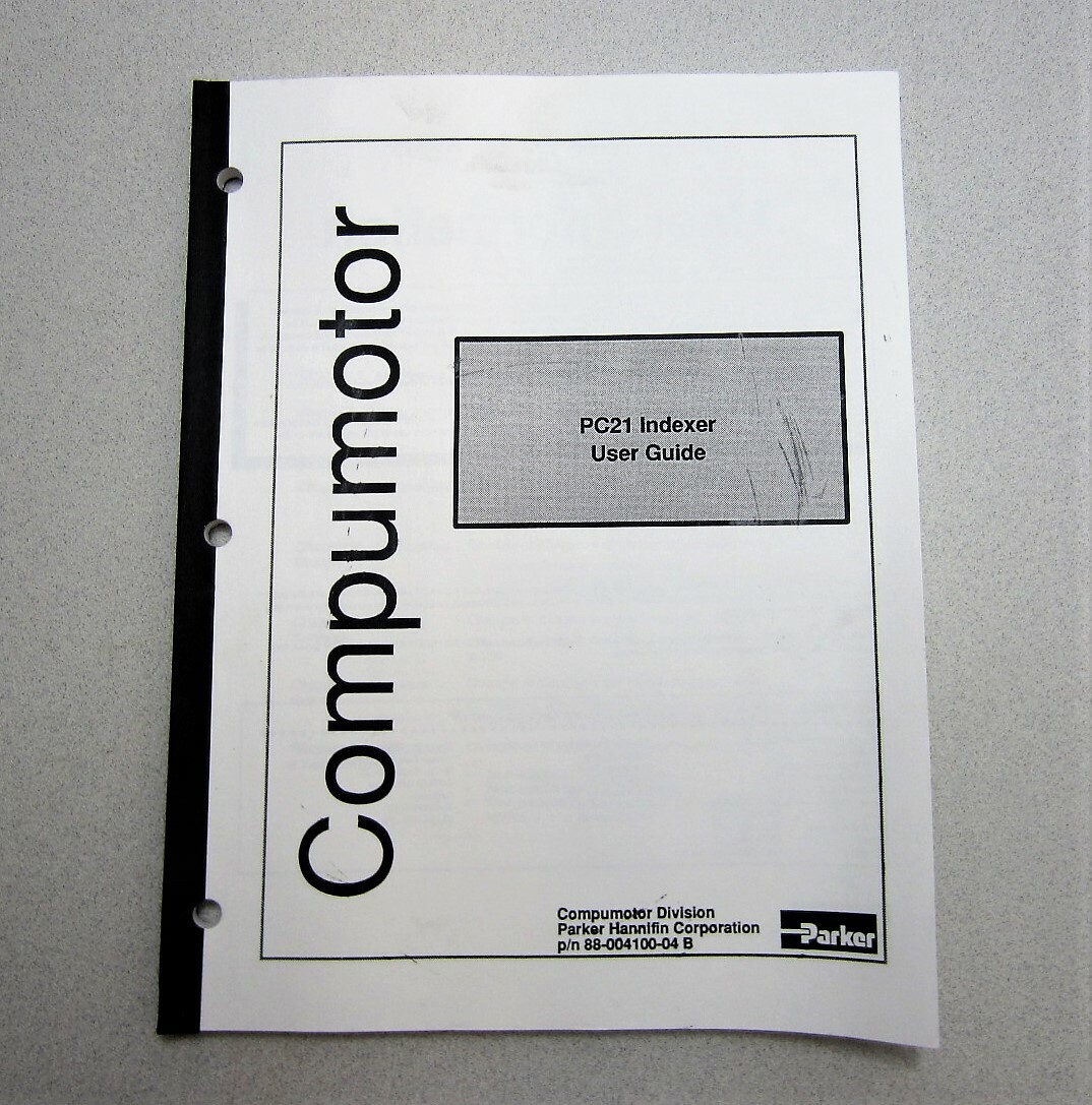 Parker Compumotor PC21 Indexer User Guide/Support Disc, Adapter Cables New