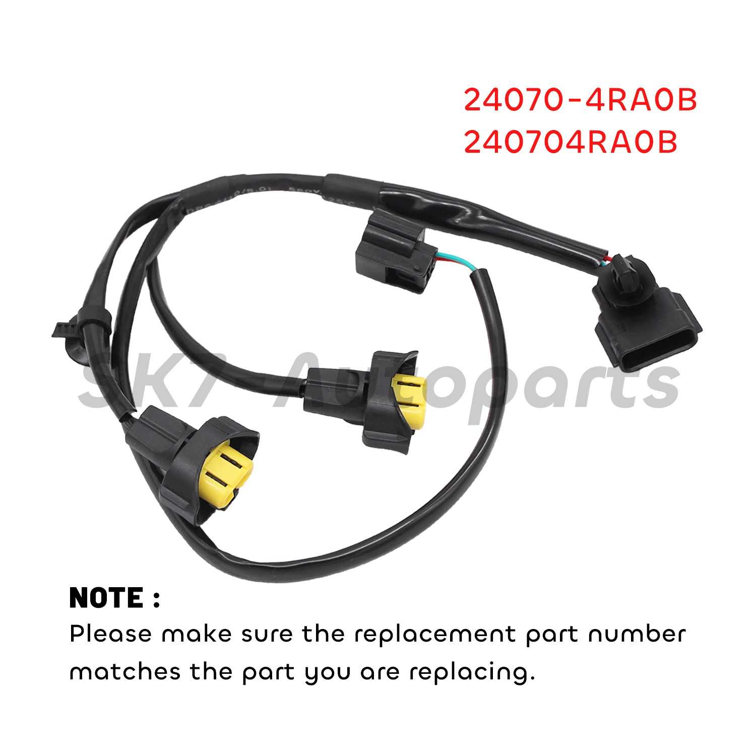 RH Fog Light Wiring Assembly 24070-4RA0B for 2016-2019 Maxima 3.5L