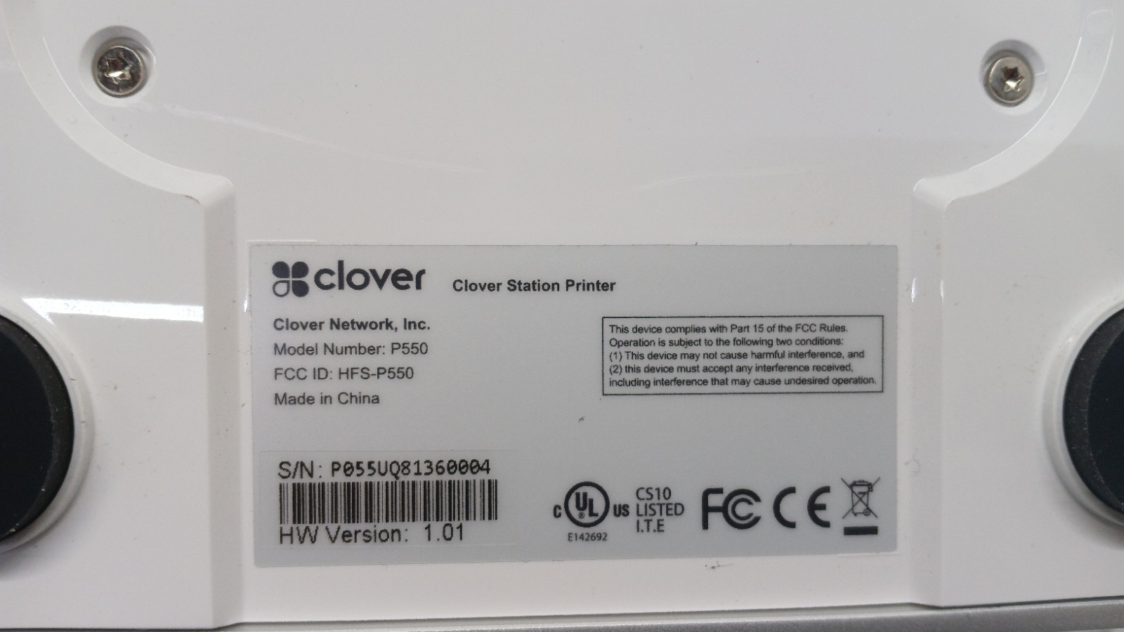 Clover POS SYSTEM BUNDLE w C500, Mini 3G Printer, P550 Clover Station Printer