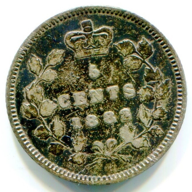1882-H Canada Silver Five Cent  / 5 Cent !!