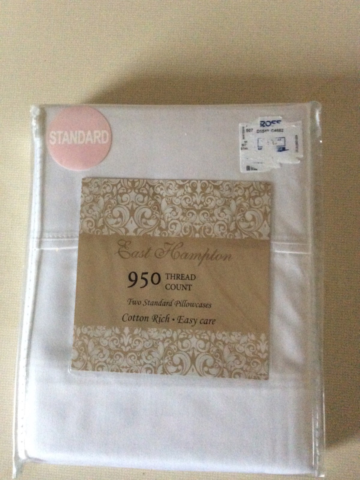 NEW East Hampton Two Standard Pillowcases 950 Thread Count 20x30