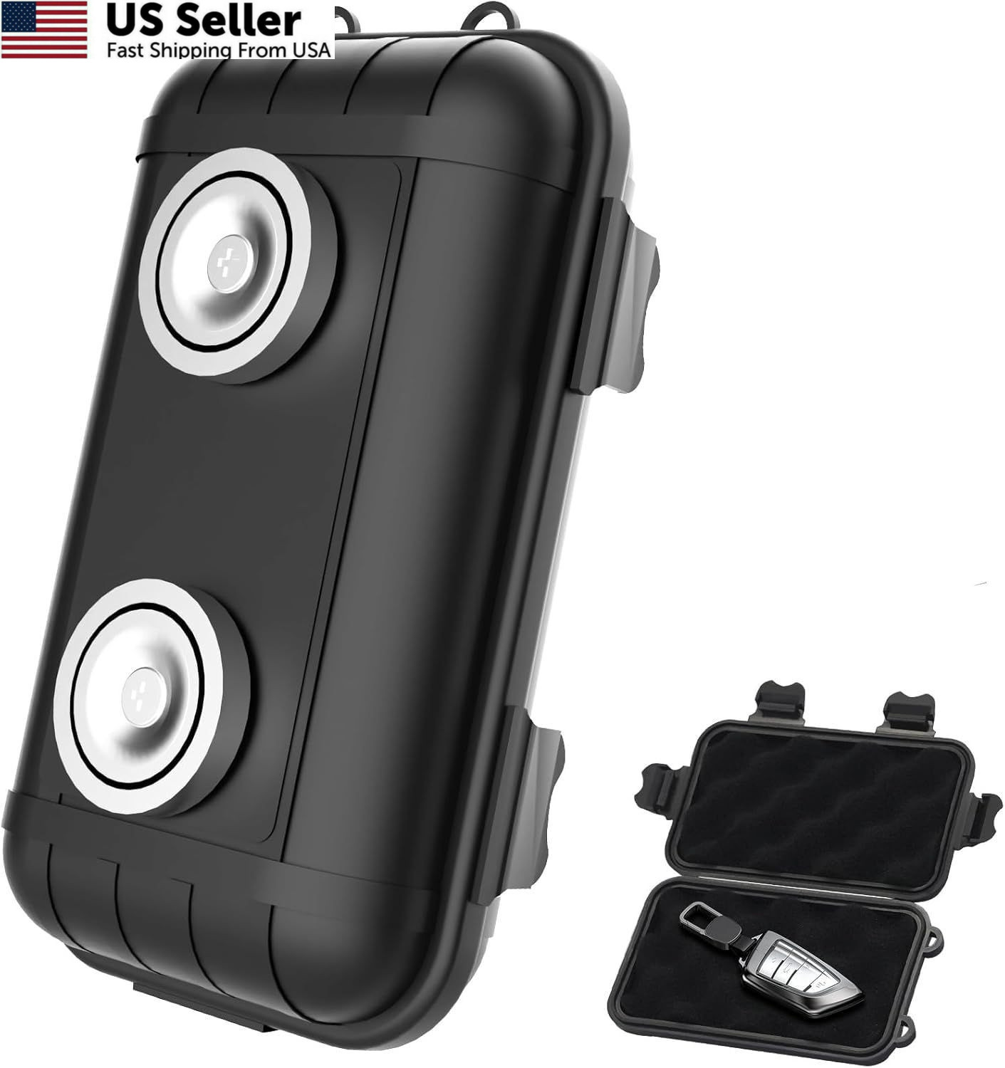 Magnetic Key Box, Holder Under Car, Hide a Standard, 1 Pack