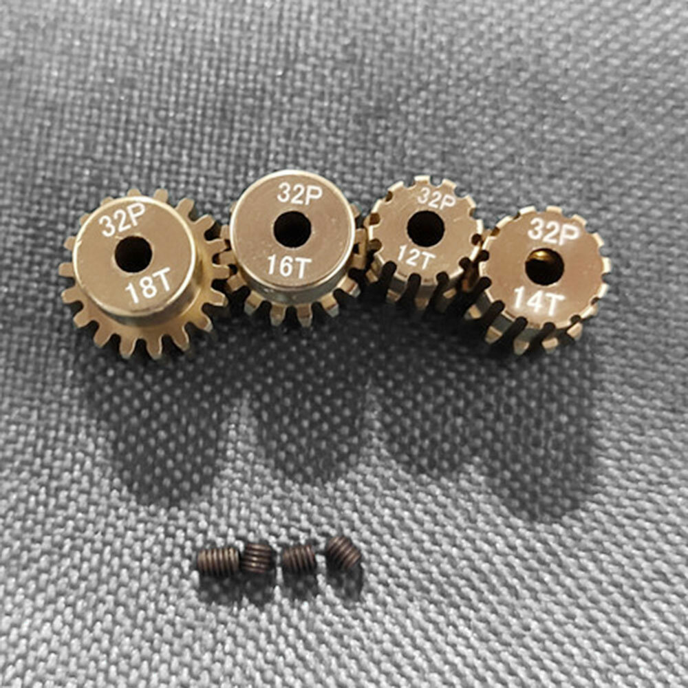 32P 1/8 3.175mm Pinion Gear Set 12T 14T 16T 18T Fits Traxxas 1/10 Slash 4X4