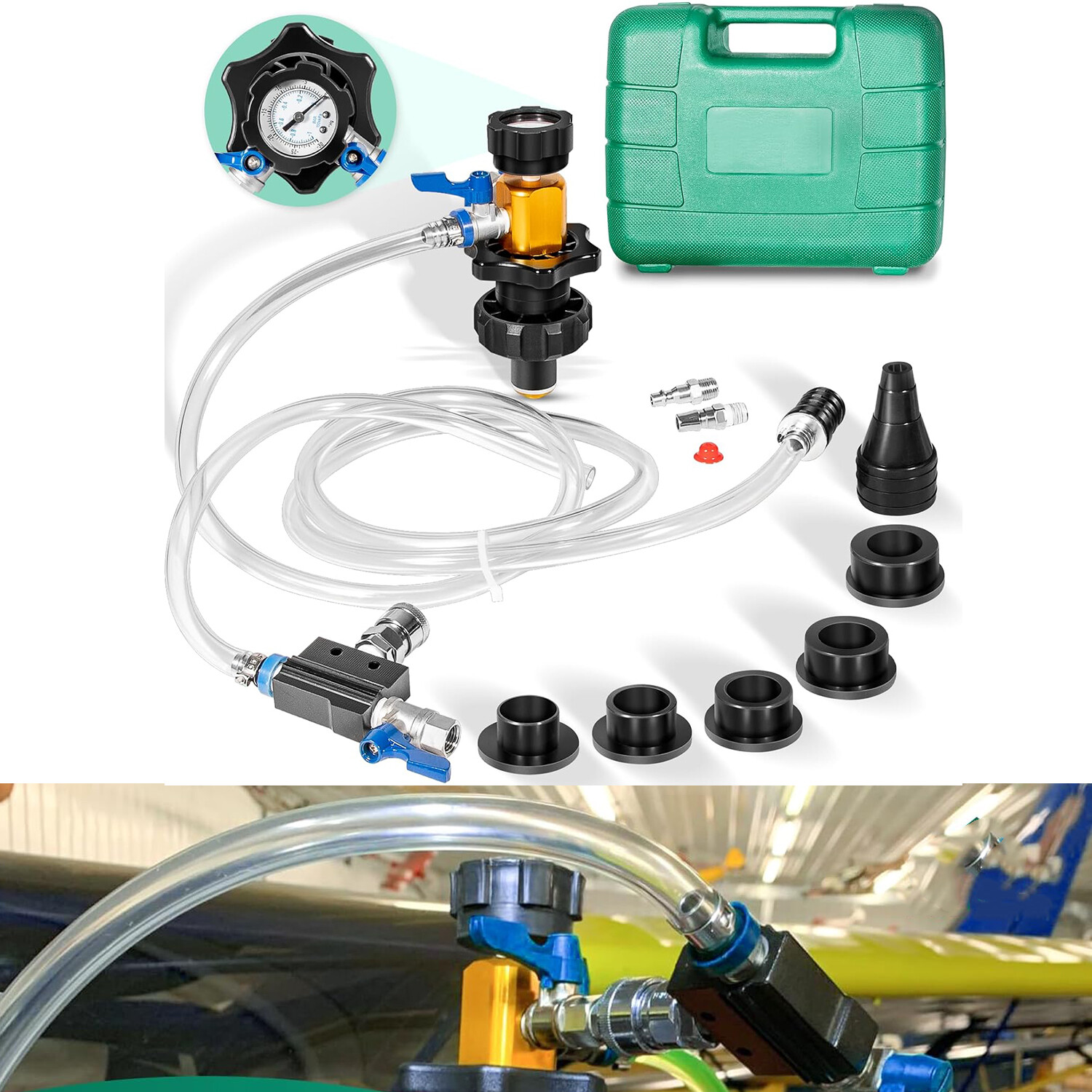 Coolant System Refiller Kit 24444 Vacuum Coolant Refill Tool Vacuum Leak Tester