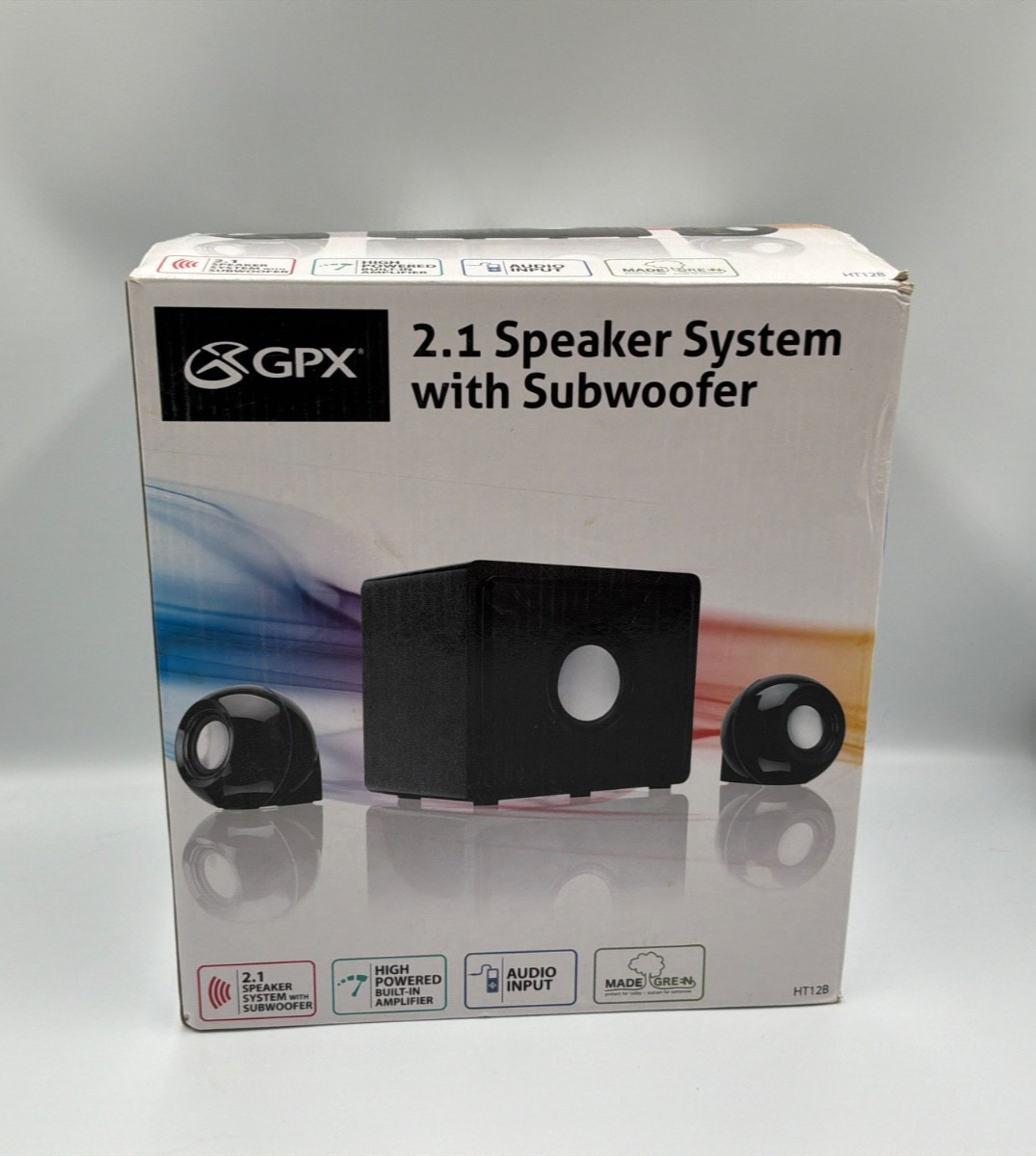 GPX HT12B 2.1 Channel Home Theater Speaker System Black