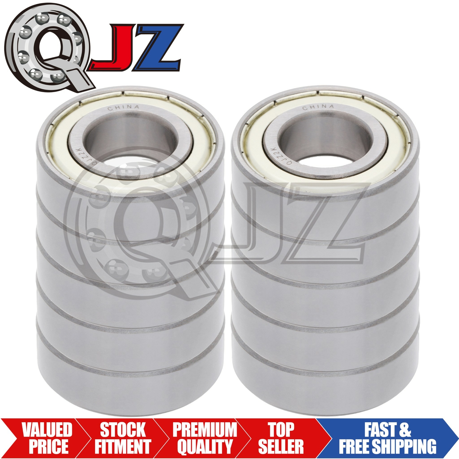 [Qty.10] New R24-ZZ Deep Groove Ball Bearing [1.50" Bore x 2.625" OD x 0.563" W]