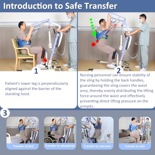 Sit to Stand Lift Sling for Elderly, Stand Assist Transfer Sling with Large