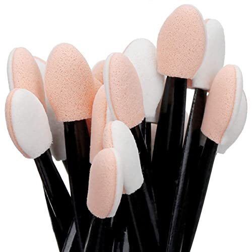 30 Pack Disposable Eyeshadow Brush, Double Ended Sponge Eye Shadow Applicator
