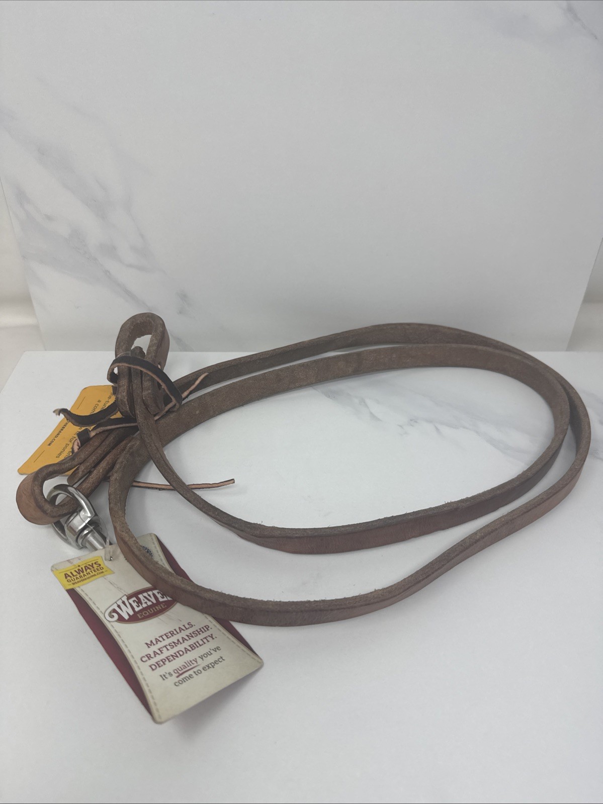 Weaver Equine Pony Roper Rein Heavy Harnessroper Russet Brown 5/8 x 5 1/2” New