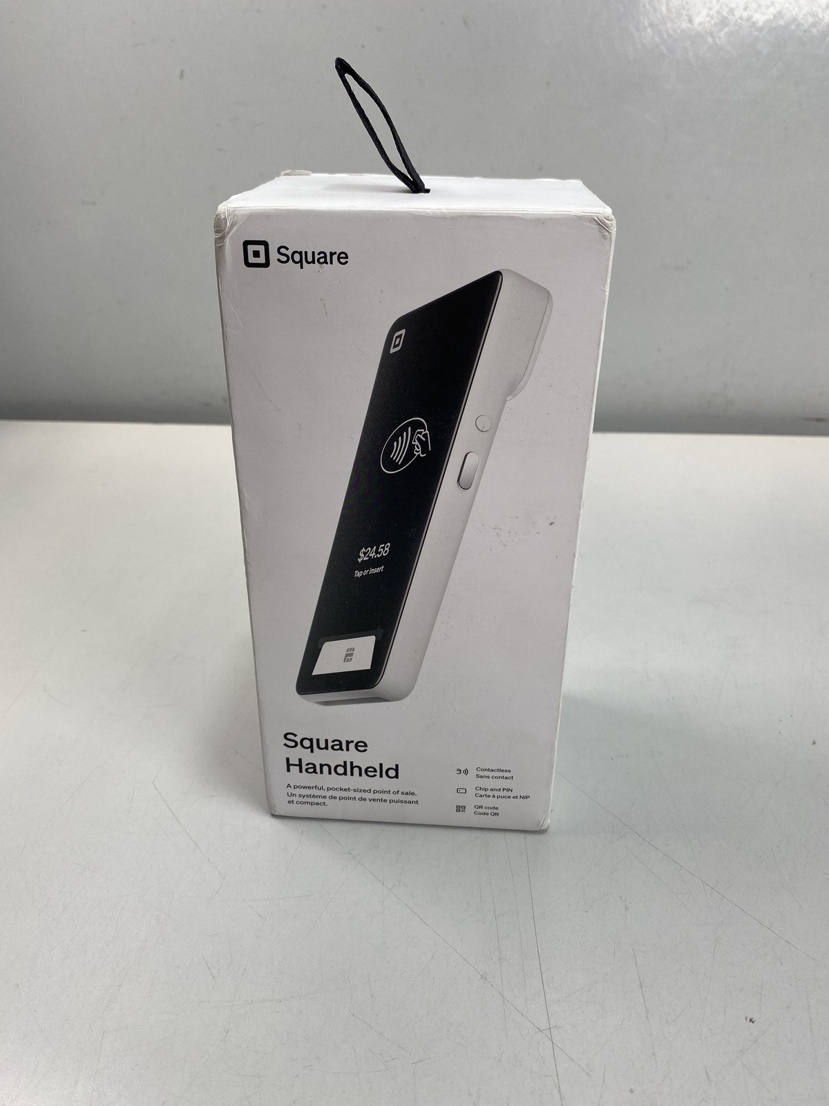 Square Handheld  pocketable POS, with built-in payments, barcode scanner,camera.