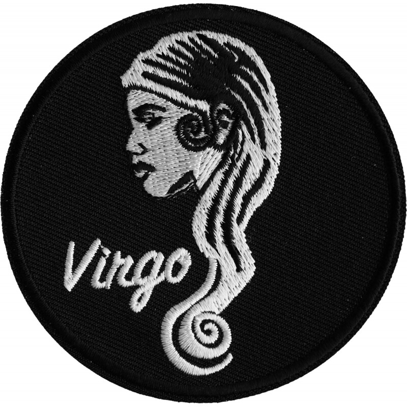 Patch, Embroidered Patch (Iron-On or Sew-On), Virgo Zodiac Sign Patch, 3" x 3"