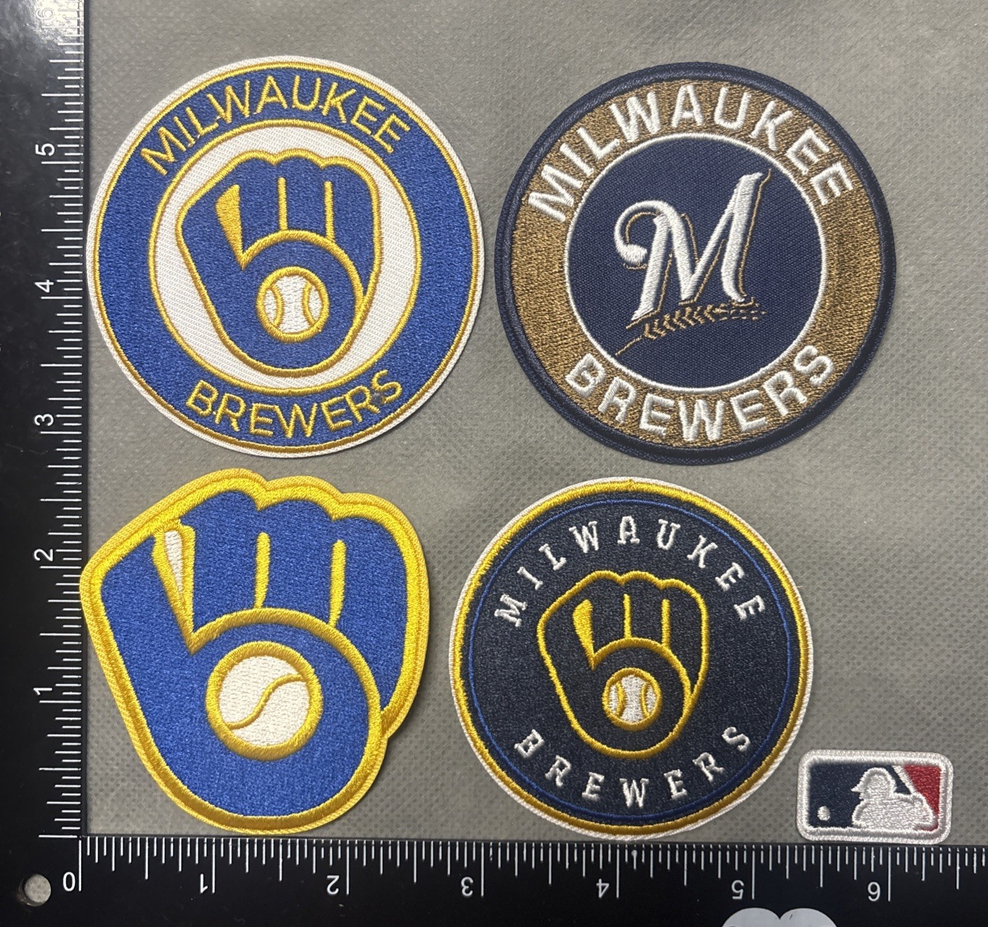 MILWAUKEE BREWERS LOT SET OF 5 MLB BASEBALL IRON ON PATCHES