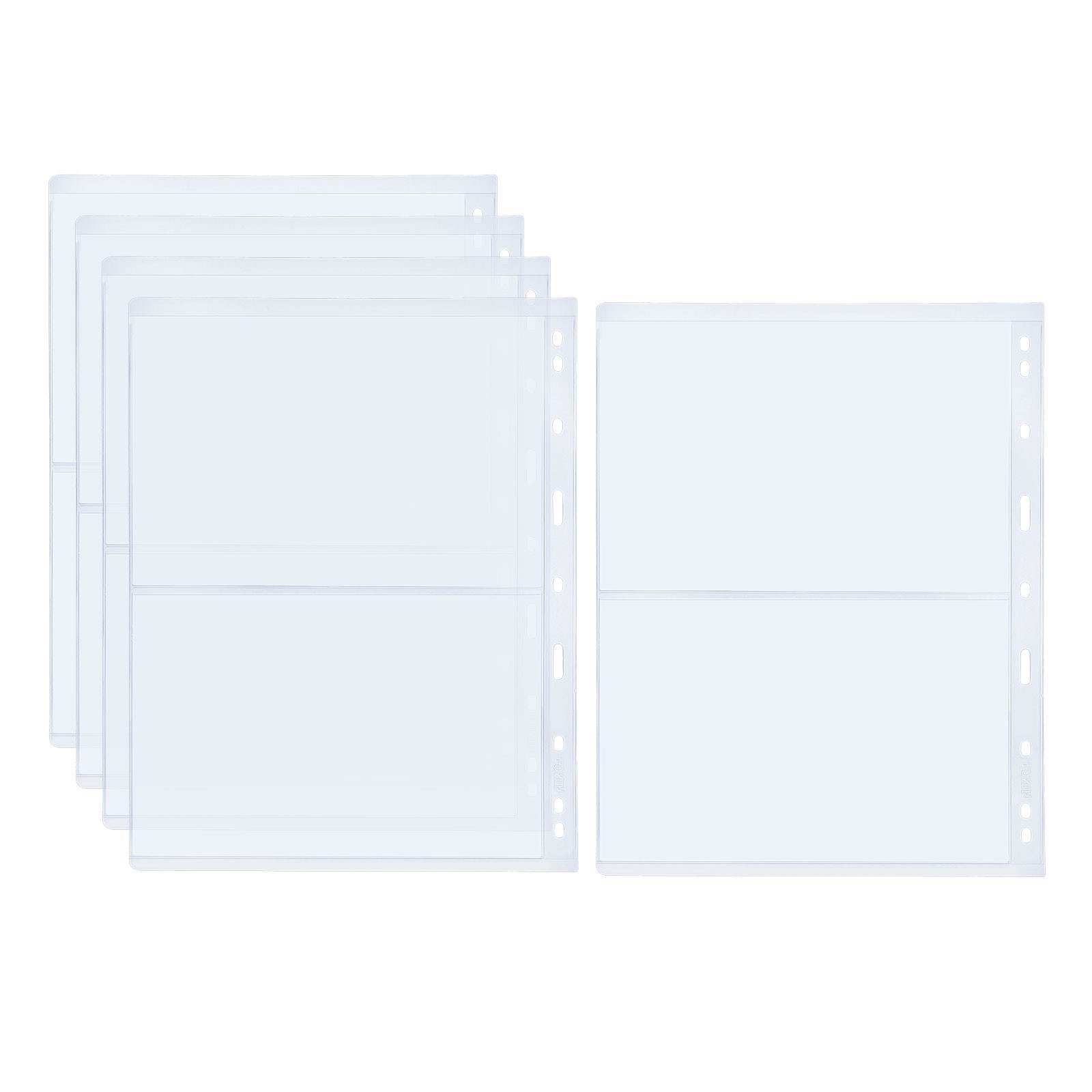 2 Pockets Currency Collecting Pages, 5 Sheets Paper Money Pages Sleeves