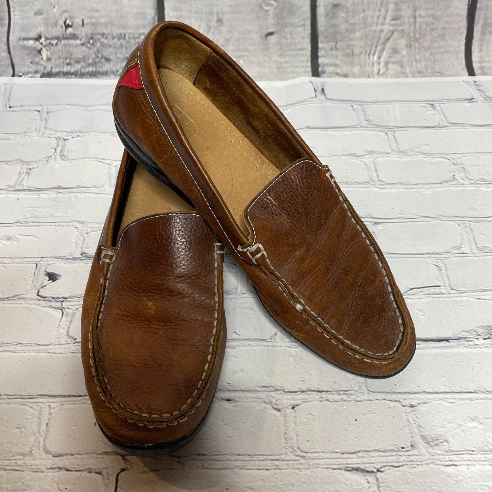 Men's FootJoy Club Casual Loafer Golf Shoes Tumbled Tan 9 9M Brown Dressy