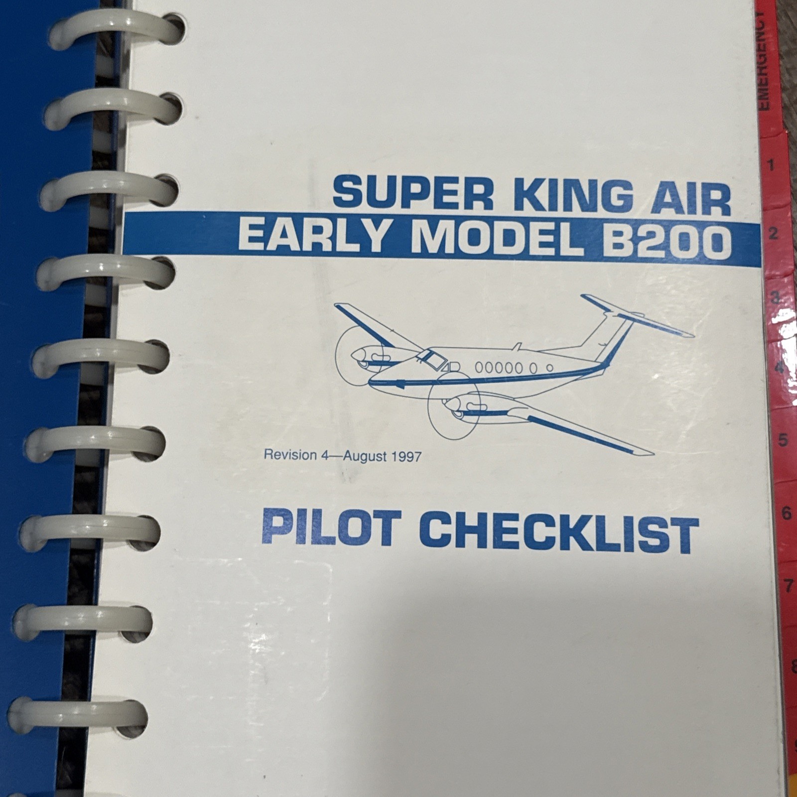 Super King Air B200 Pilot Checklist Manual - FlightSafety 1997 Early Model