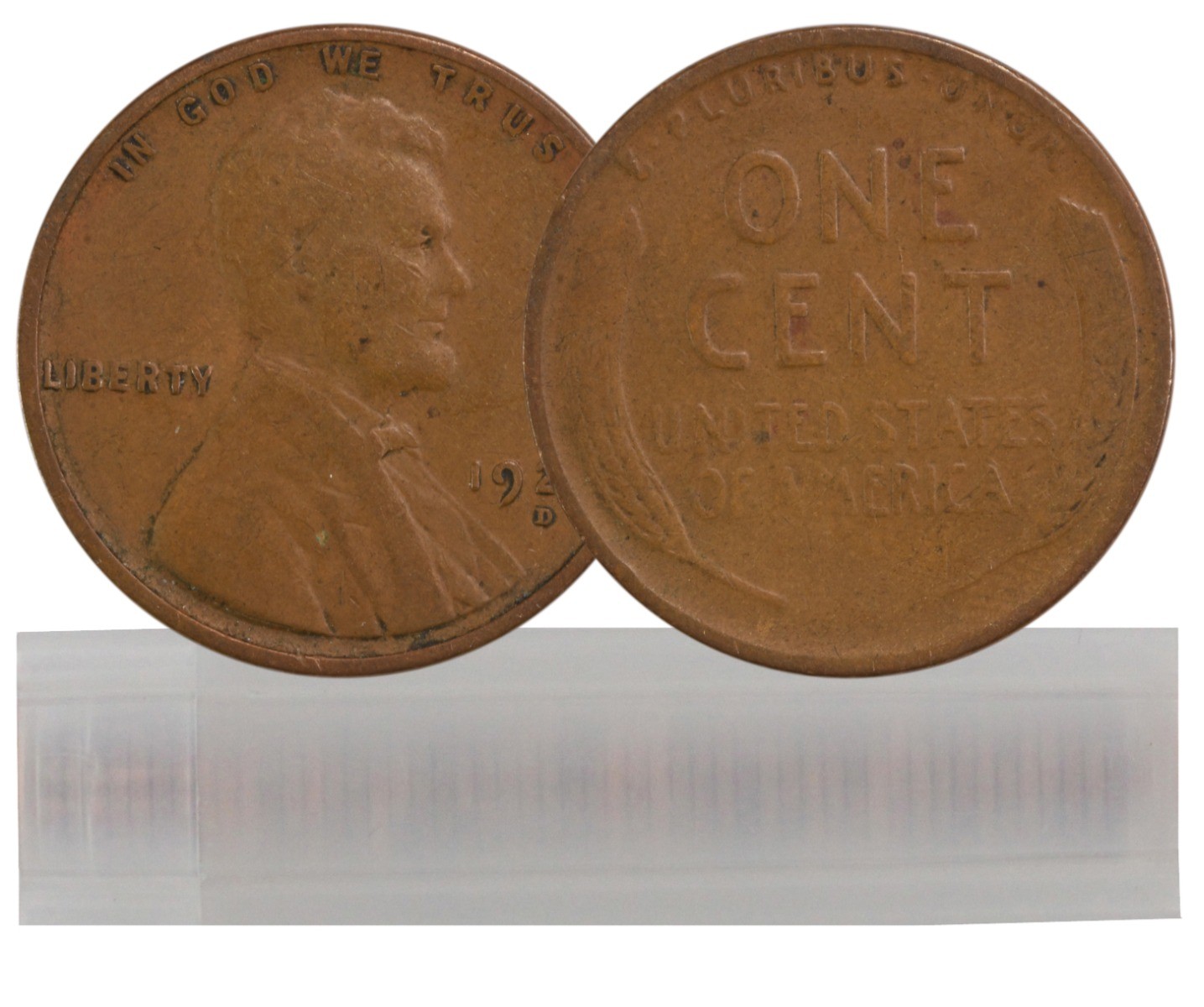 1927-D Circulated Lincoln Cent 50-Coin Roll G/VG