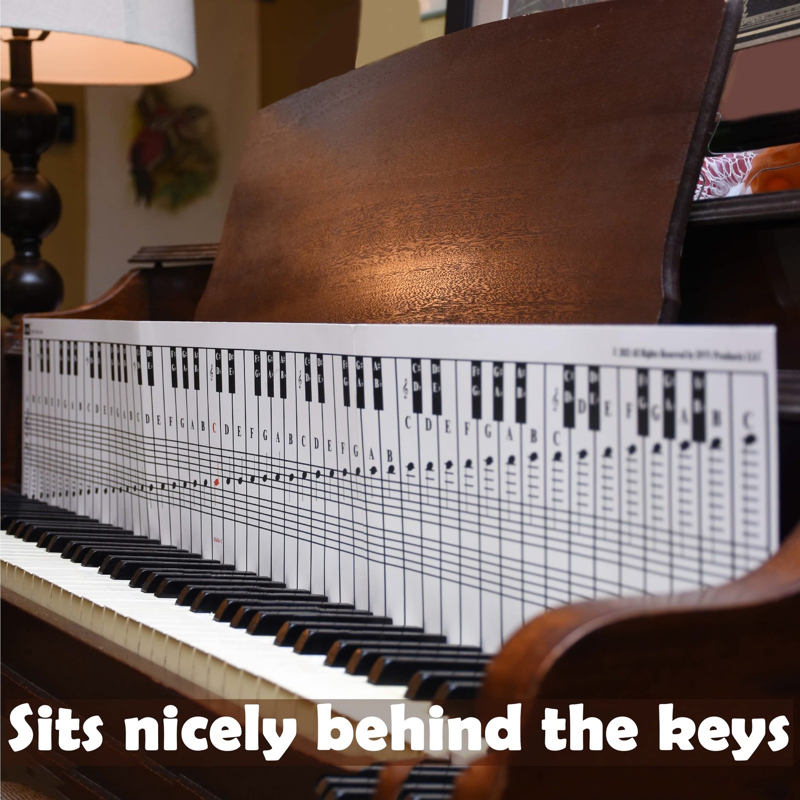 Piano and Keyboard Note Chart for 88 Keys, Use Behind the Keys, Ideal Visual ...