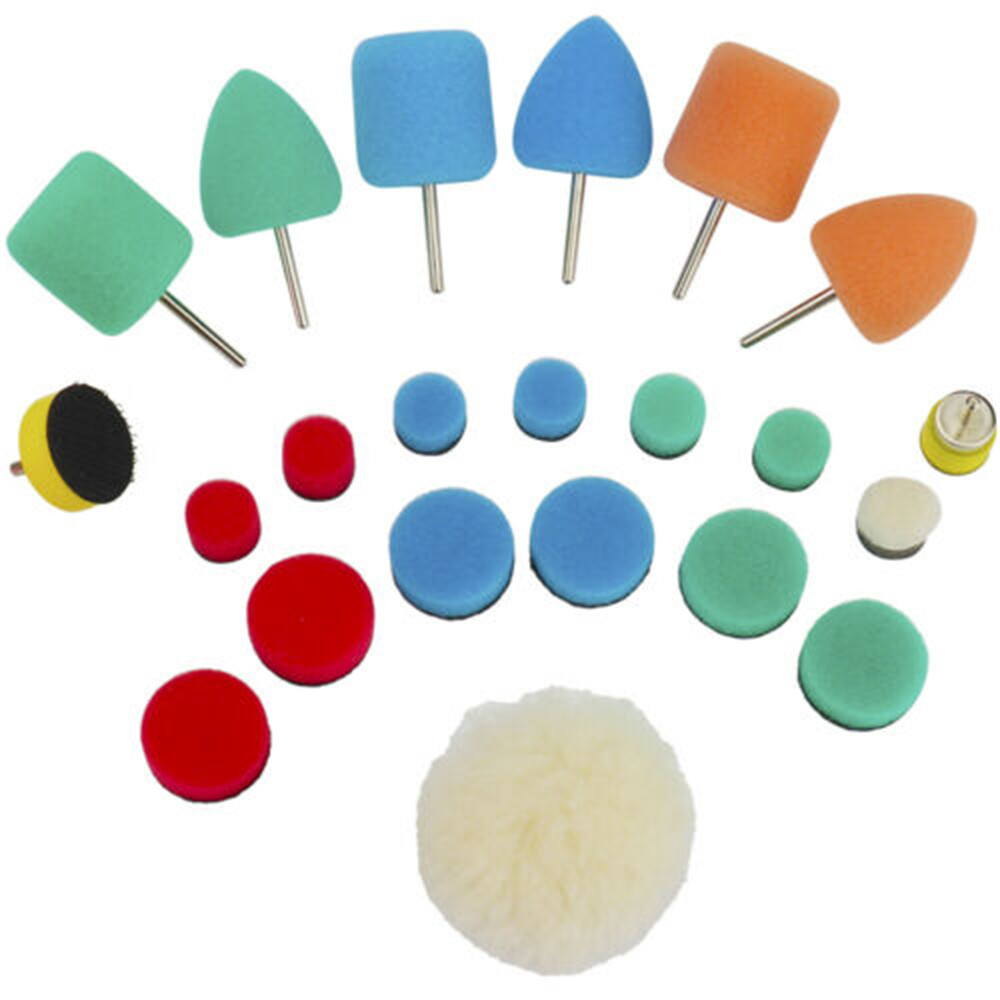 16Pcs Mini Buffing Waxing Polishing Sponge Pads Set For Dremel Rotary Tools