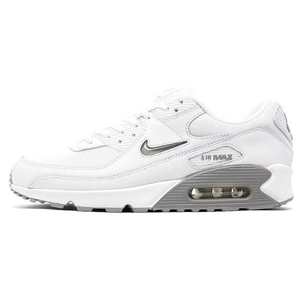 NEW Nike Air Max 90 JEWEL Swoosh Casual Men's White Sneakers Shoes All Szs NIB