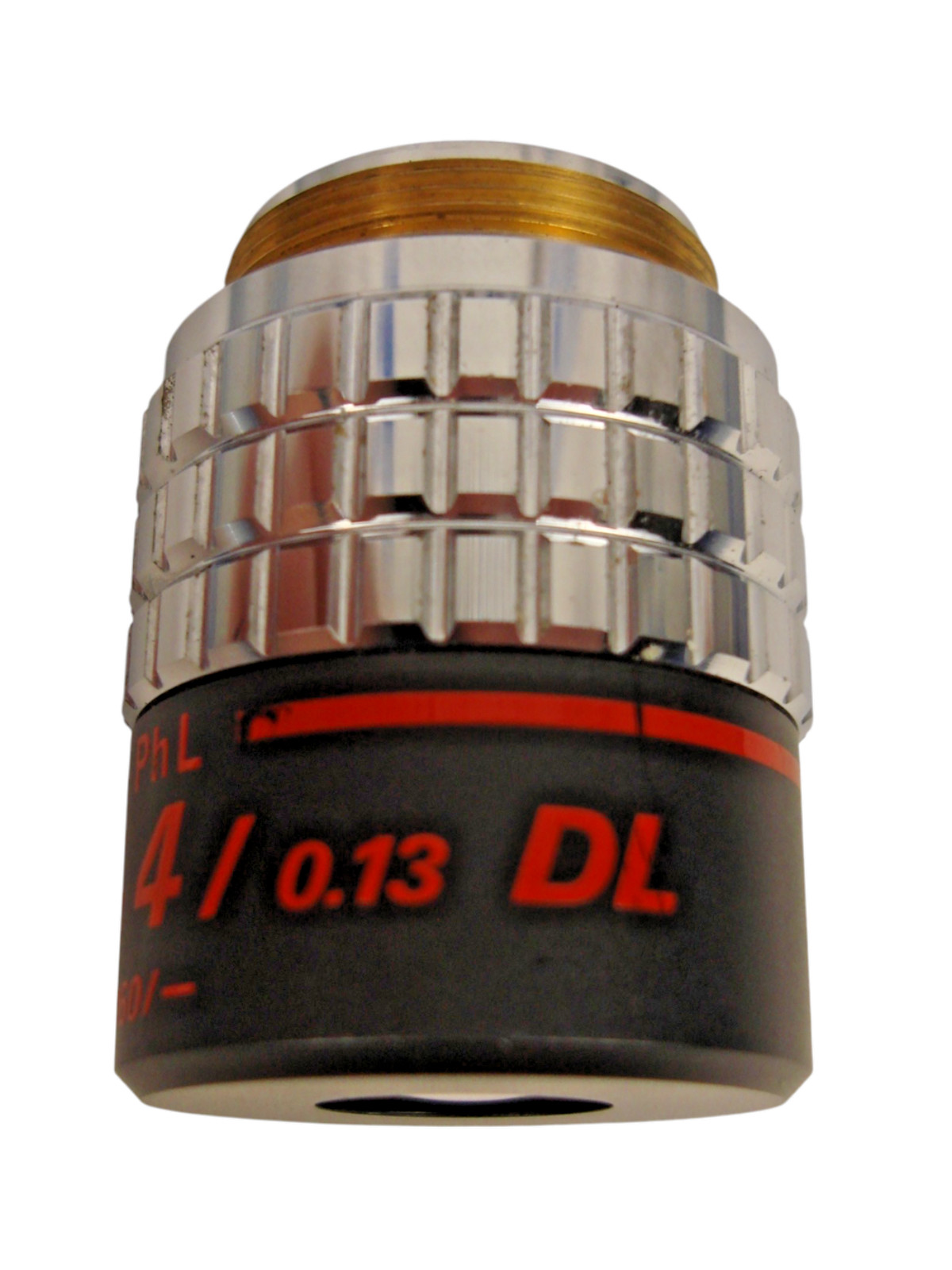 Nikon PhL Plan 4 / 0.13 DL Phase Contrast Microscope Objective Lens 160mm