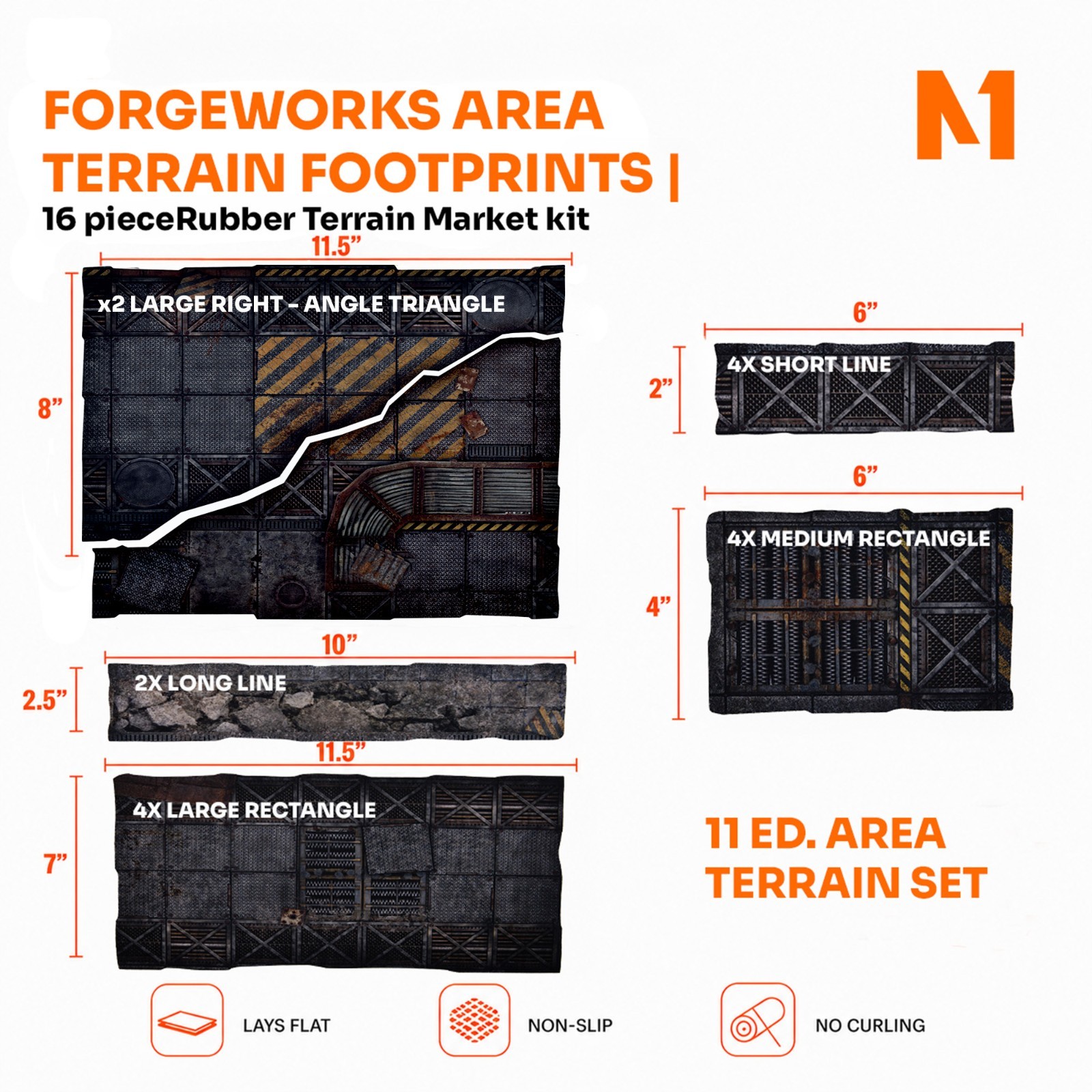 Forgeworks Area Terrain Footprints compatible with 40K 11th Edition Set