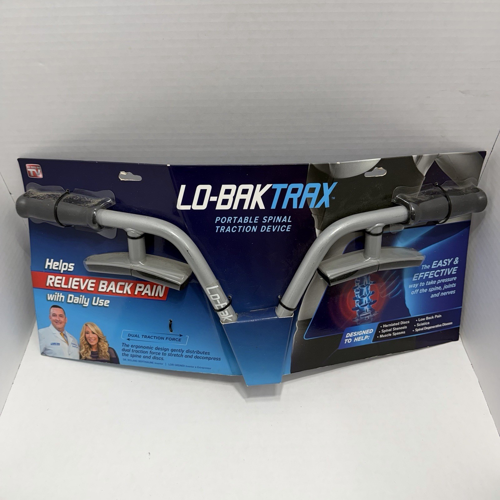 LO-BAK TRAX Portable Spinal Traction Low Back Pain Stretcher New