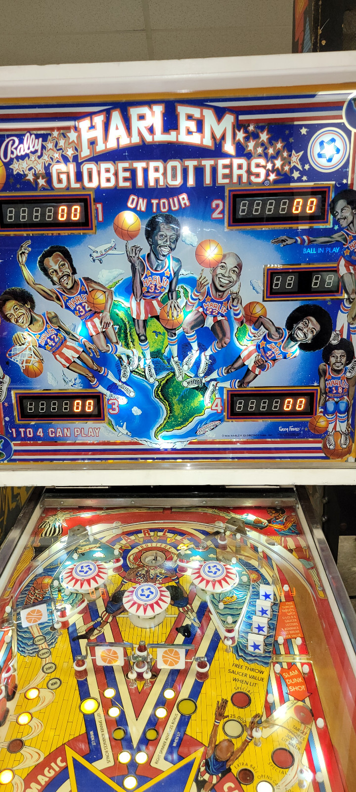 1979 Harlem Globetrotters Pinball Machine