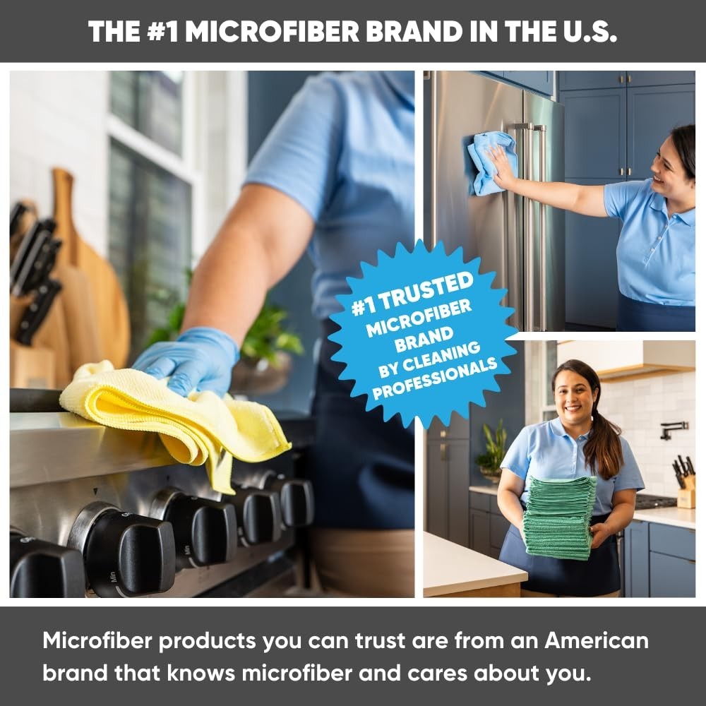 Microfiber Dailies Microfiber Cleaning Cloths 60-Pack (beige) 12"x10" Fits