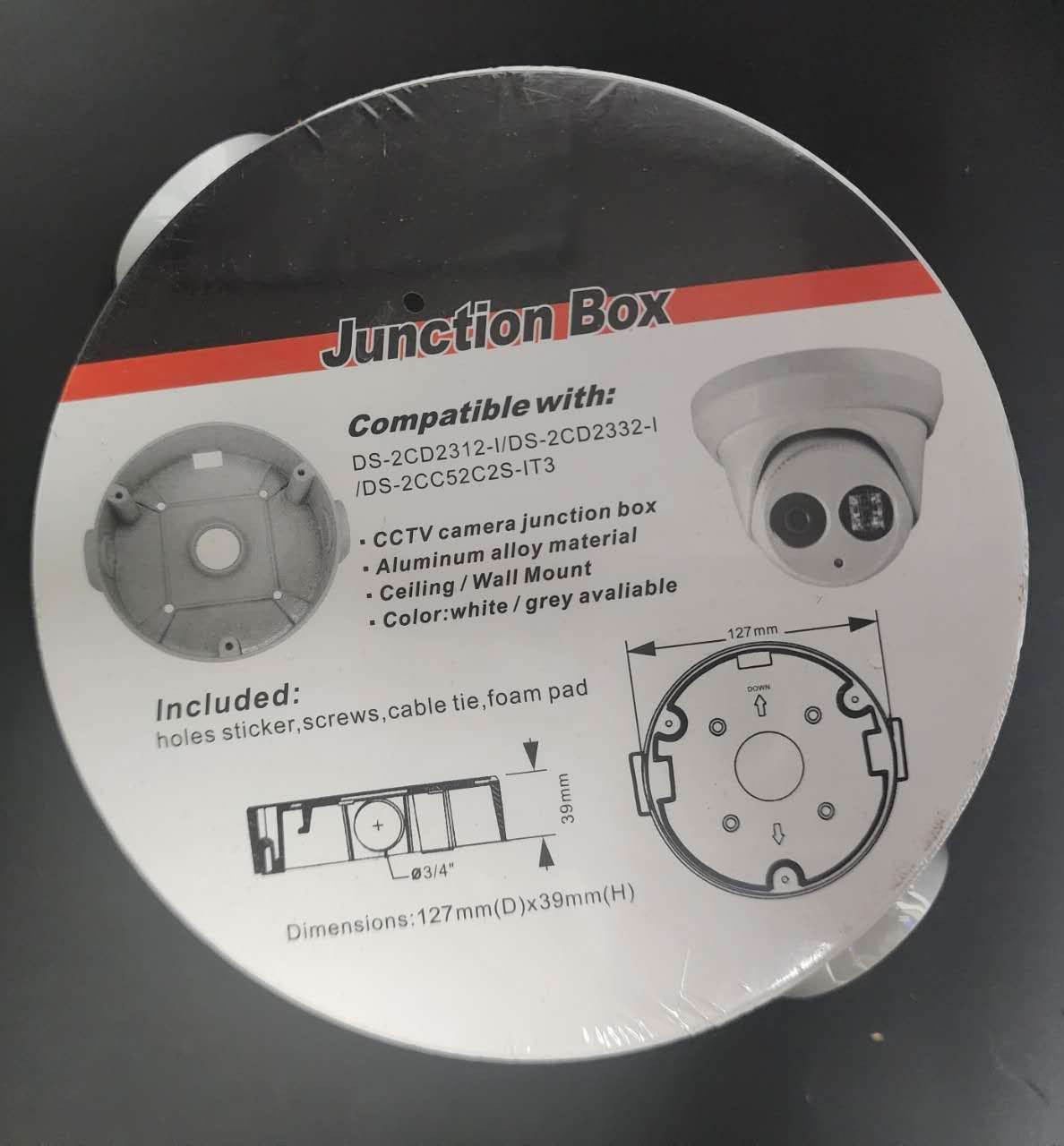 InstallerCCTV 5 in Camera Base Junction Box Aluminum for Security CCTV Camera