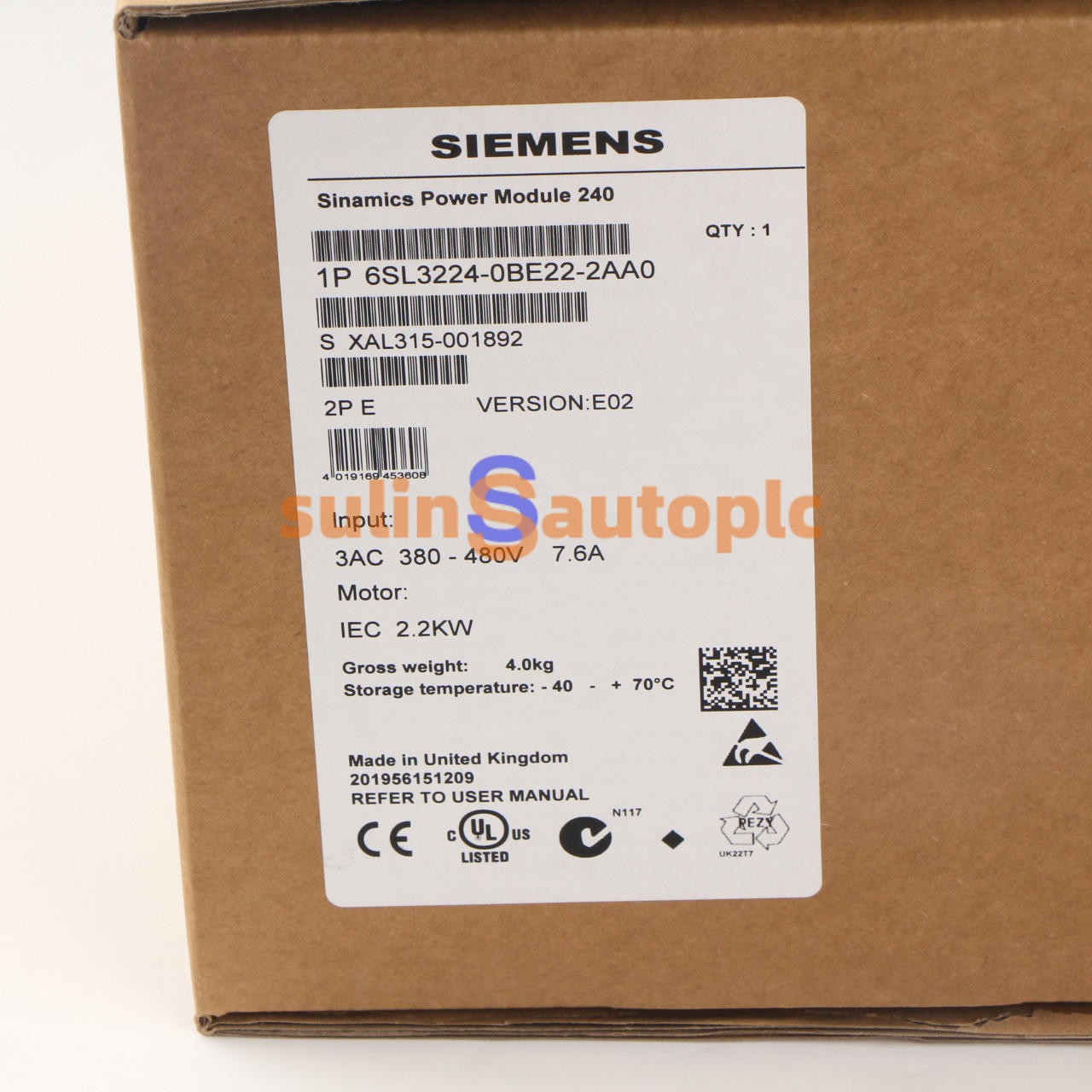1PIECE SIEMENS POWER MODULE 6SL3224-0BE22-2AA0 6SL3 224-0BE22-2AA0 NEW