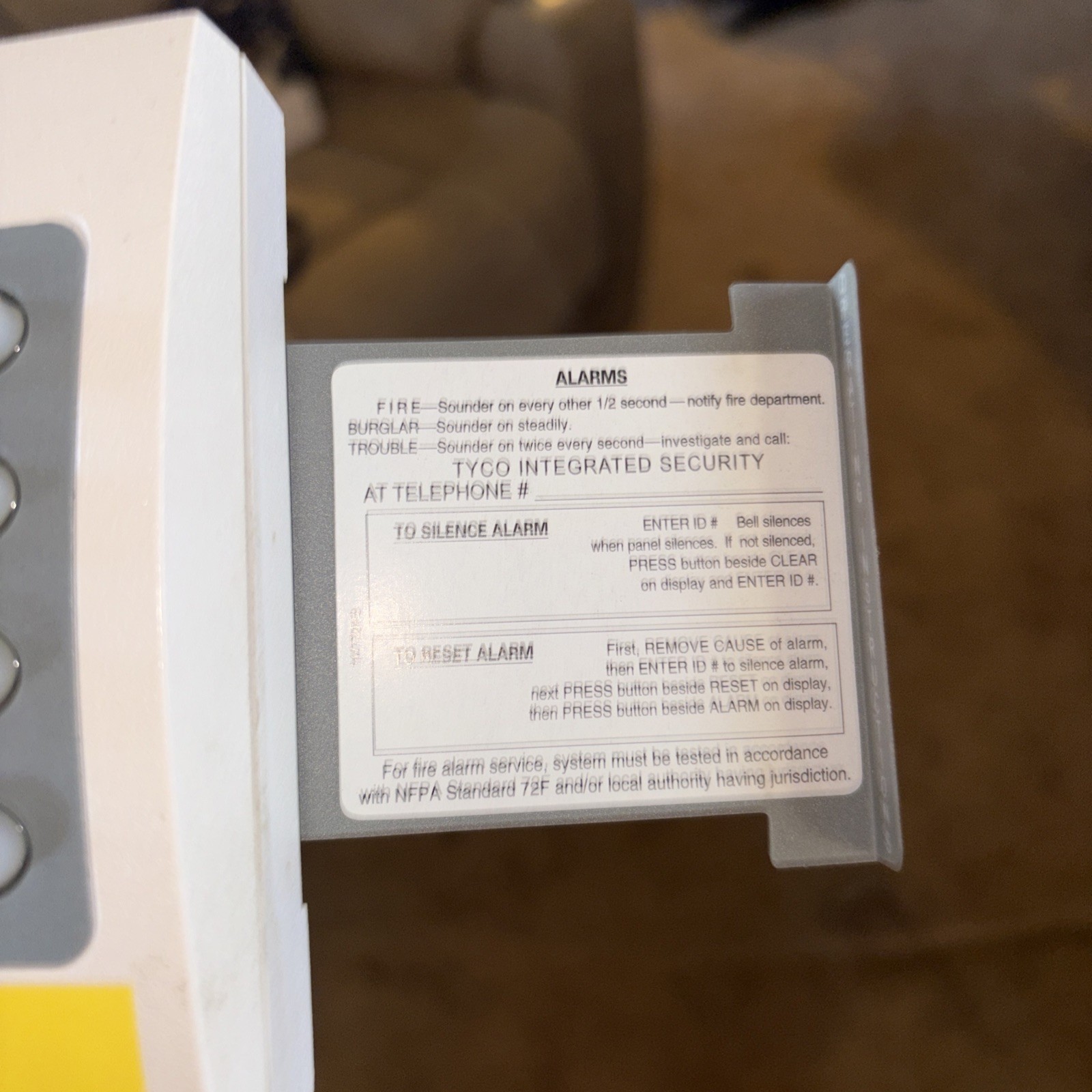 Tyco 471210 Focus Keypad used in great working condition