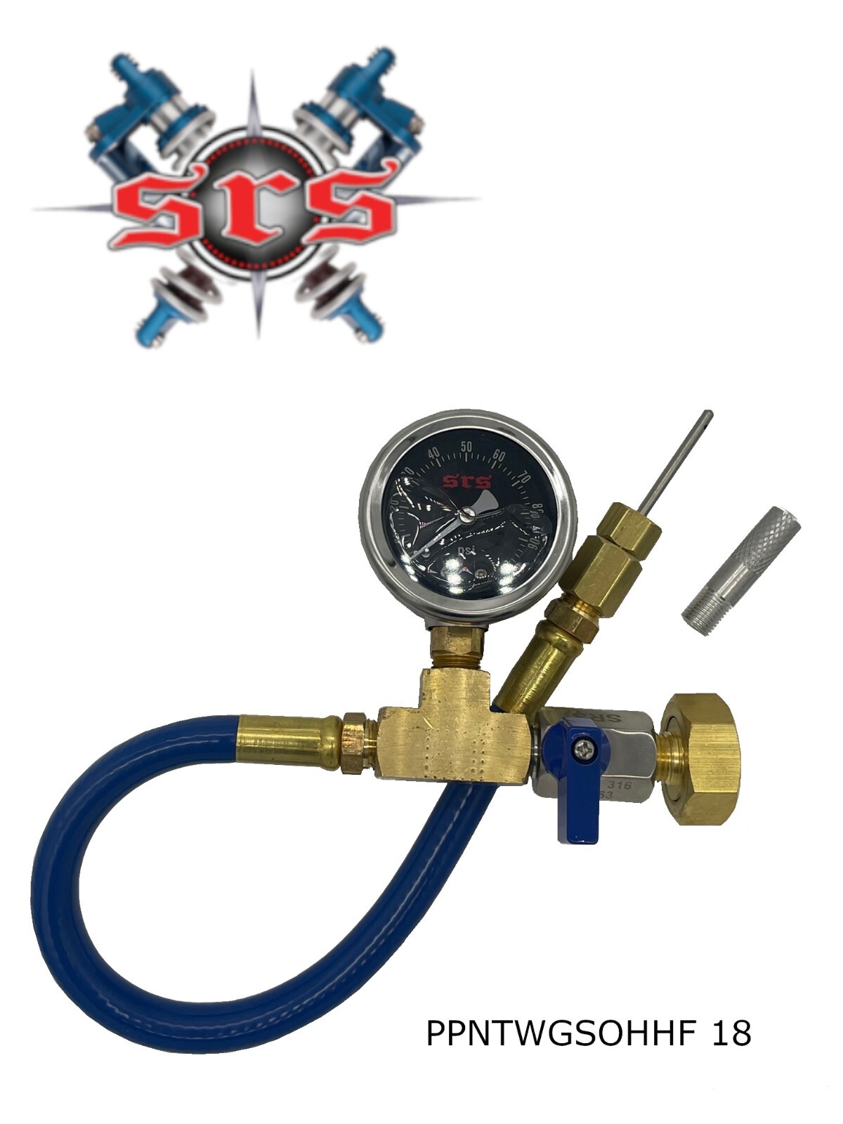 Geothermal Loop Fill Tool Pressure Test Gauge PETE PORT Needle Probe Hose PT