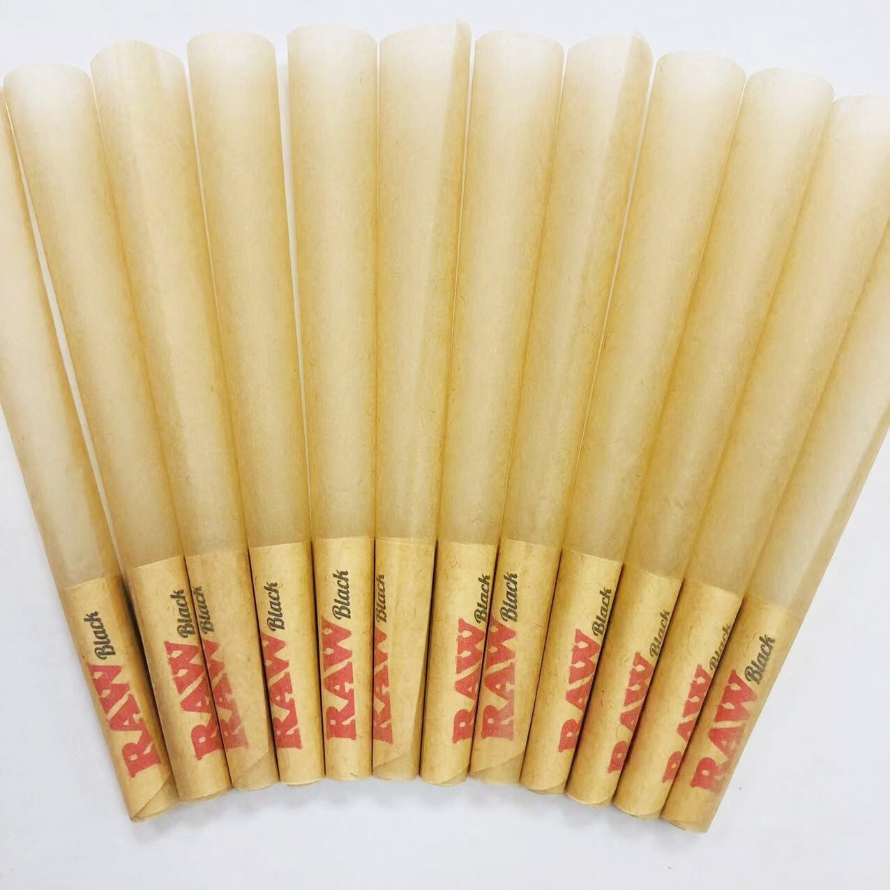 Authentic RAW Black 1 1/4 Size Pre-Rolled Cone 100 Pack & Three Tree Case
