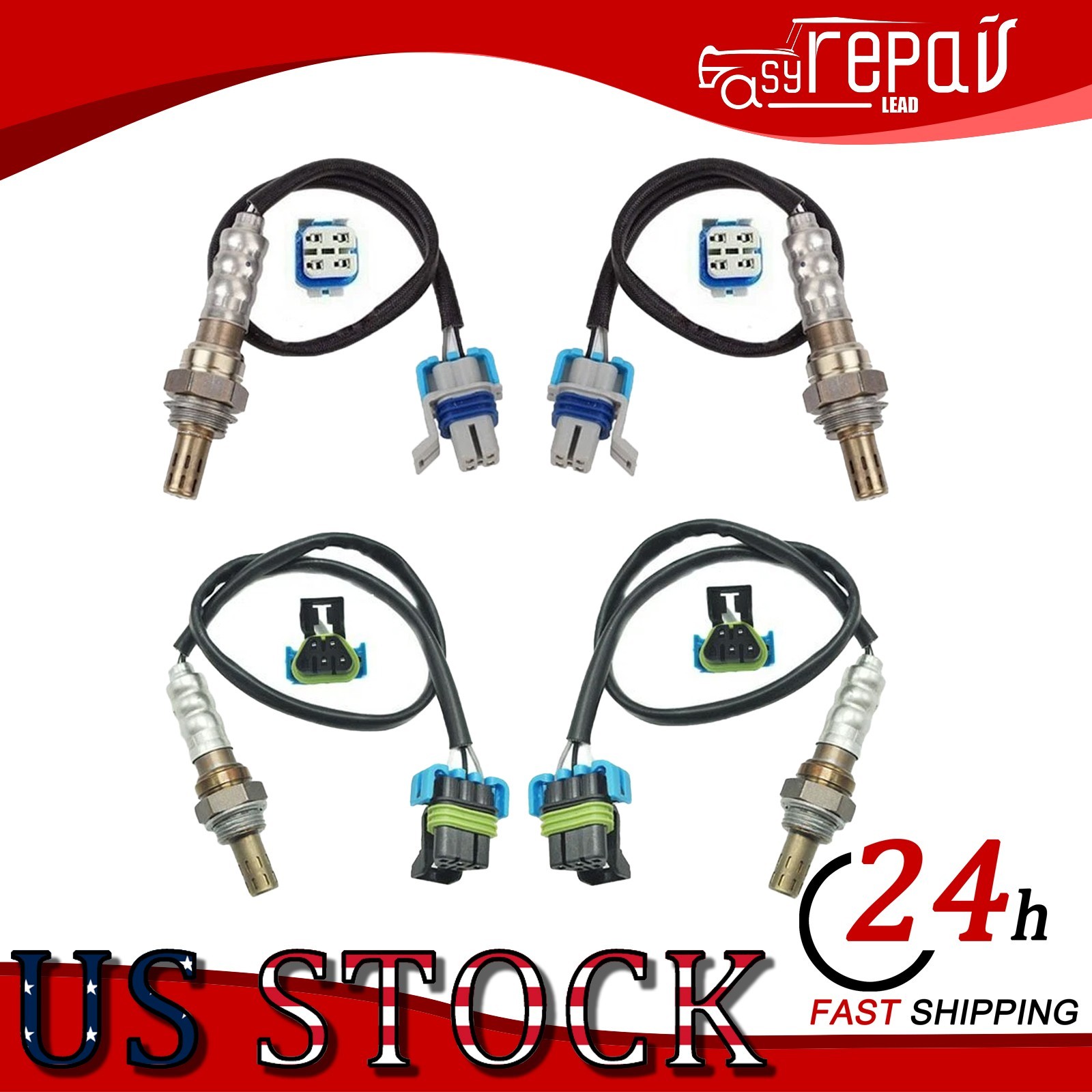 4X O2 Oxygen Sensor For Chevrolet Silverado Suburban GMC Yukon Sierra Hummer H2