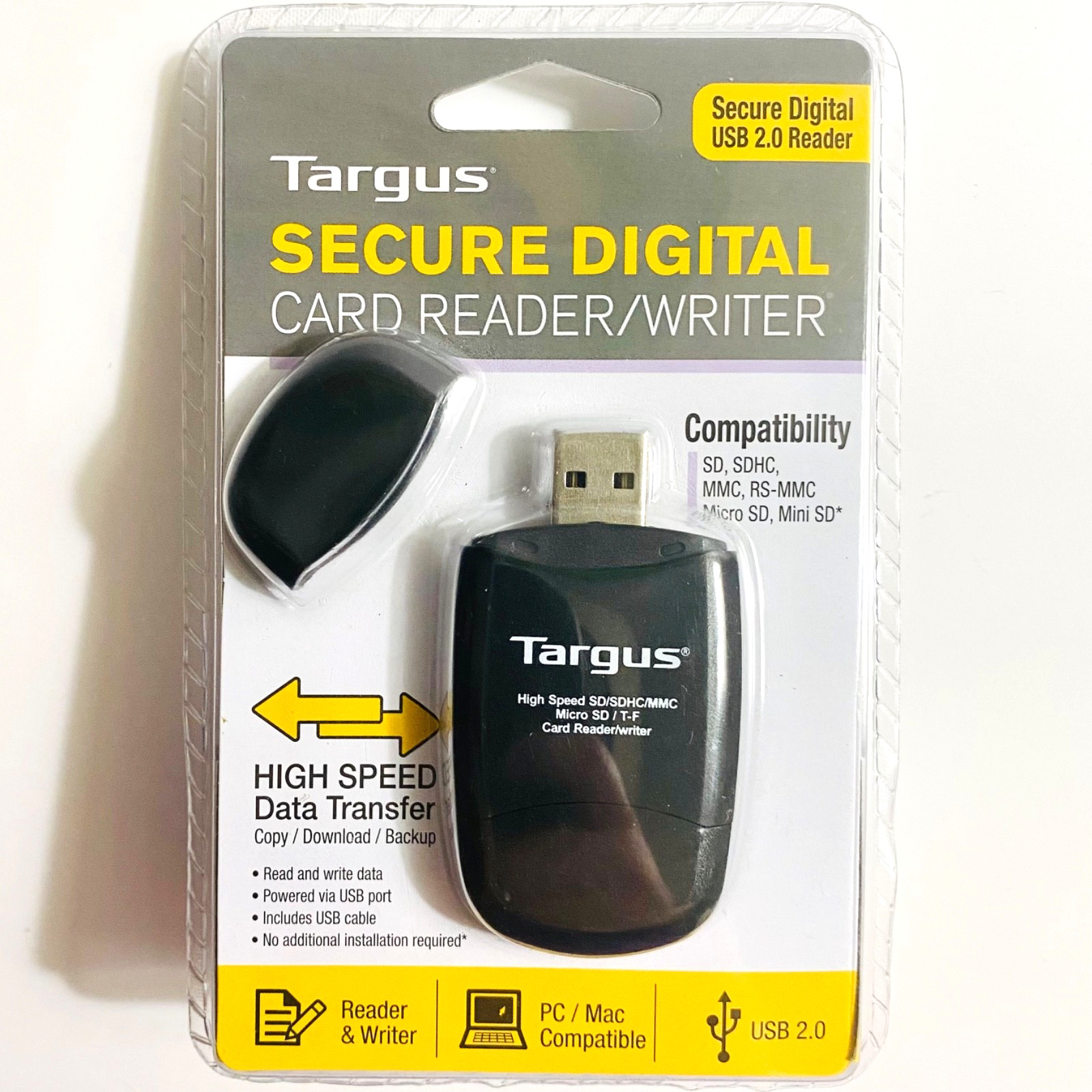 Targus USB 2.0 Multi-Format Memory Card Reader/Writer - PC/Mac - NEW