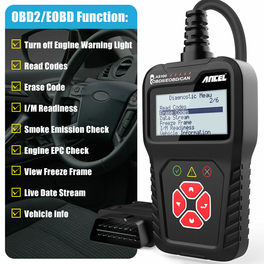 ANCEL AS100 OBD2 Scanner Code Reader Scanner Check Engine Fault Diagnostic Tool